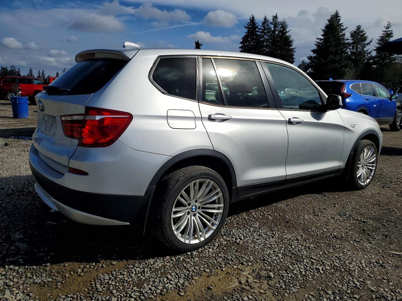 2011 Bmw X3 Xdrive28i Silver vin: 5UXWX5C58BL704358