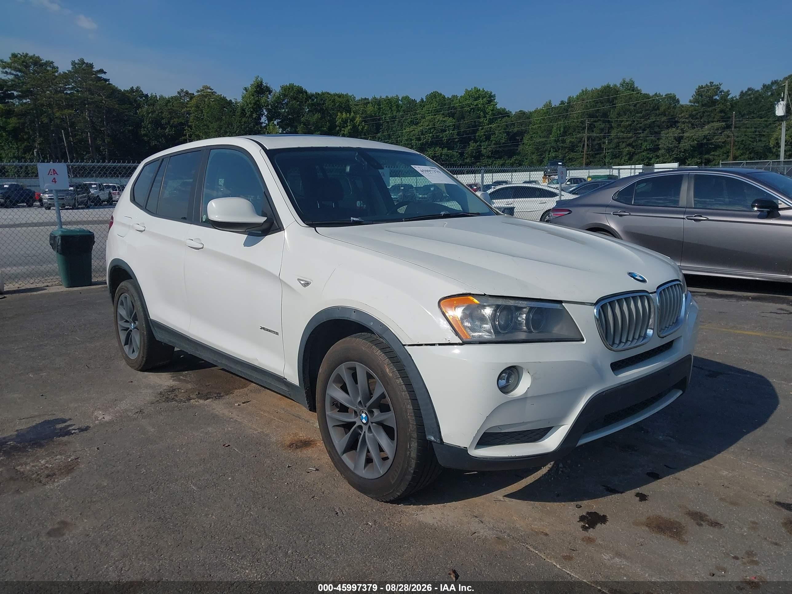 2011 Bmw X3 Xdrive28i White vin: 5UXWX5C58BLK59068