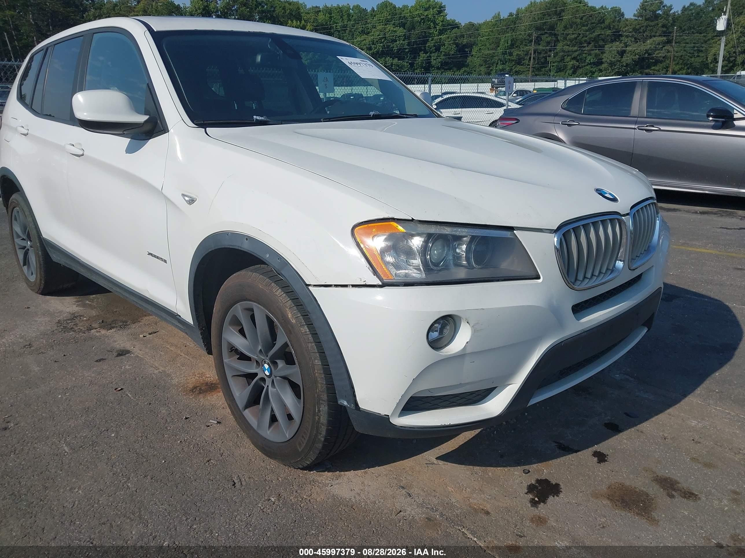 2011 Bmw X3 Xdrive28i White vin: 5UXWX5C58BLK59068