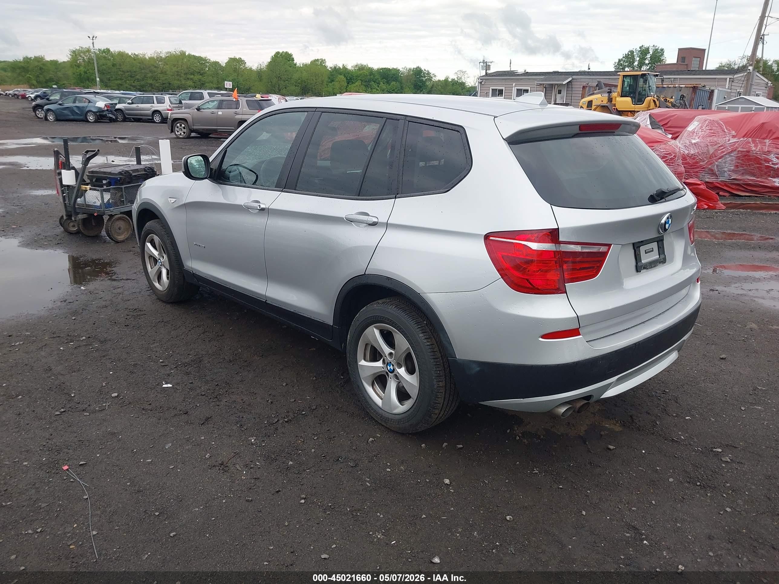 2012 Bmw X3 Xdrive28i Silver vin: 5UXWX5C58CL720478
