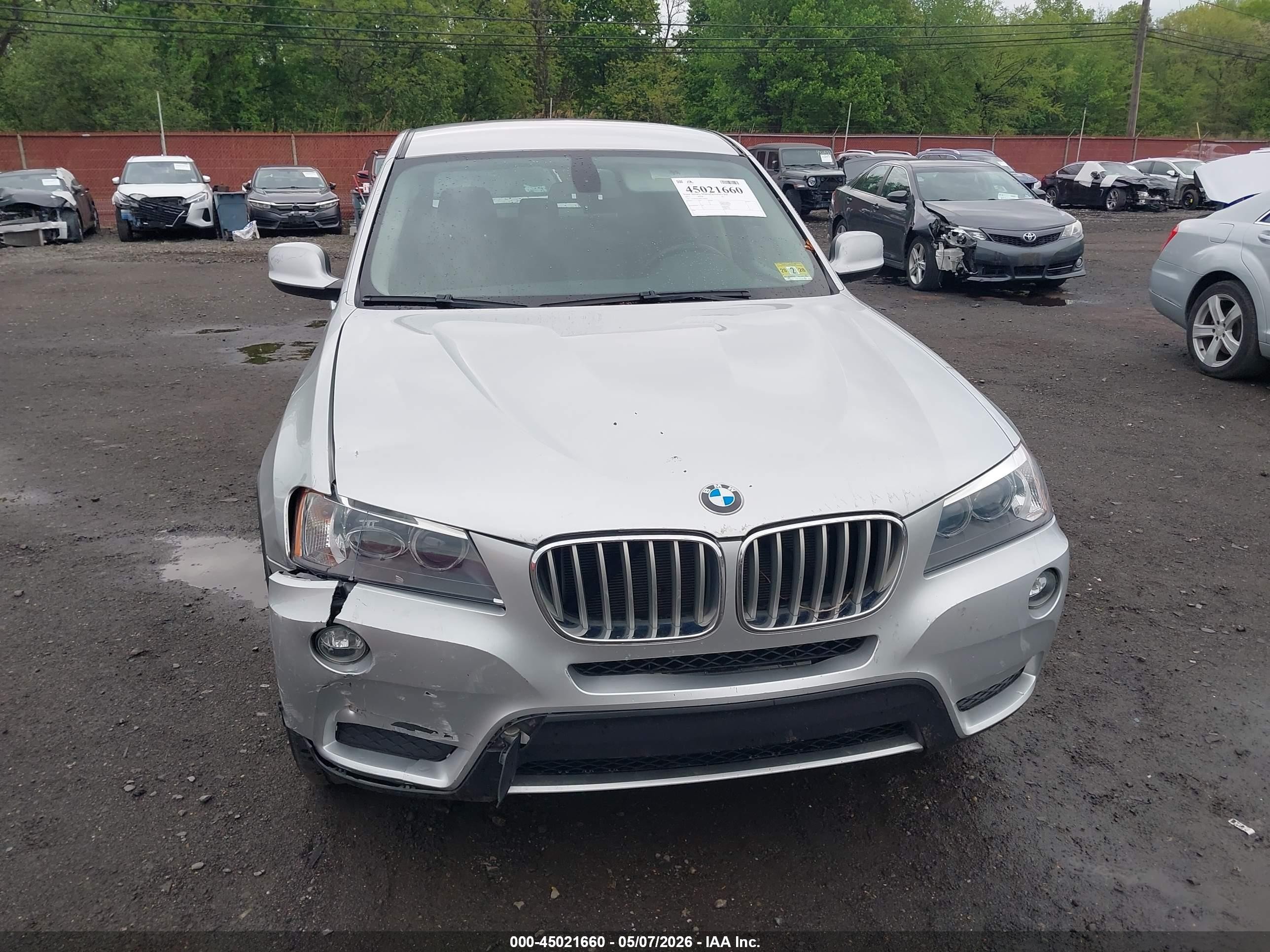 2012 Bmw X3 Xdrive28i Silver vin: 5UXWX5C58CL720478