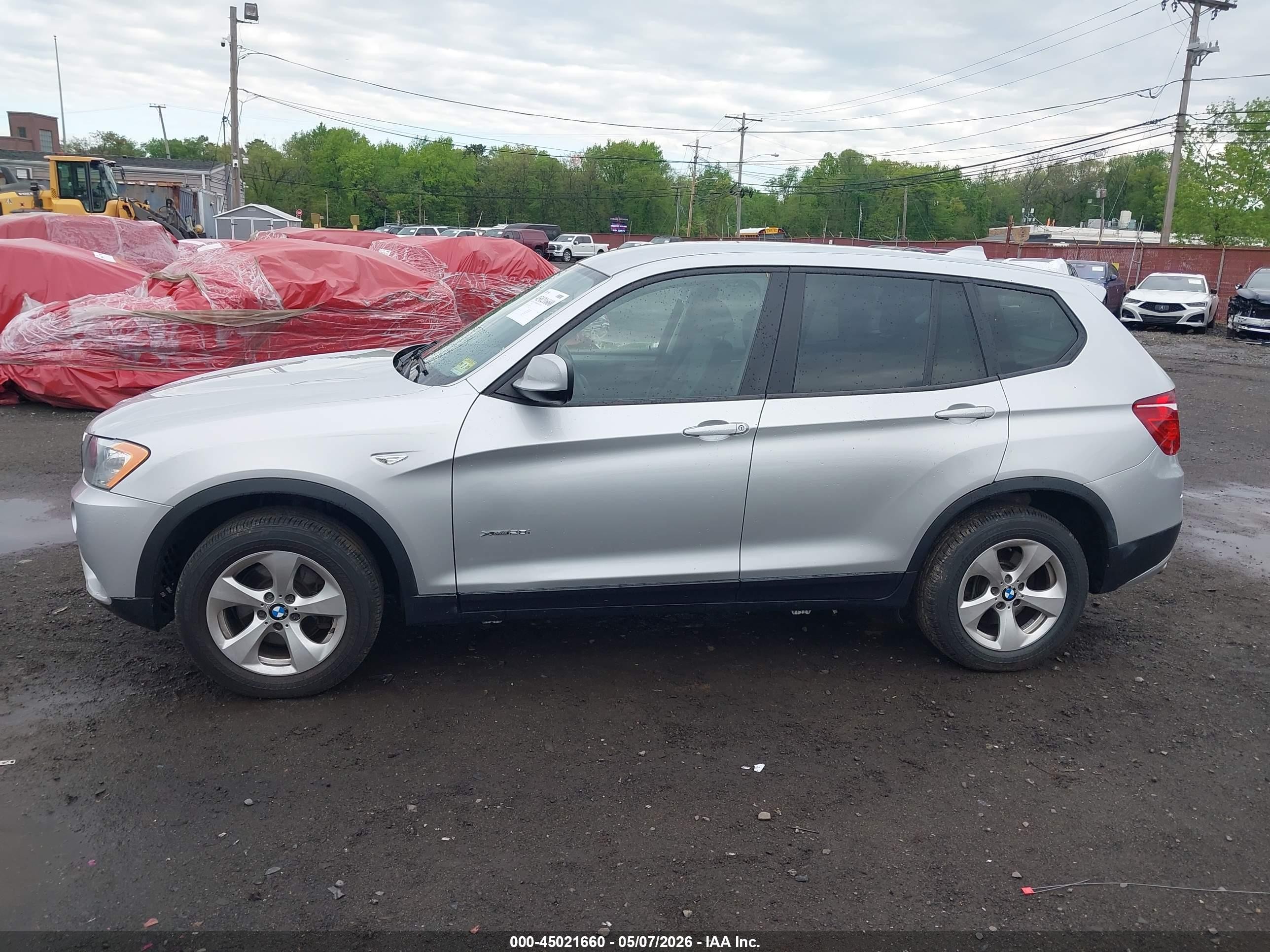 2012 Bmw X3 Xdrive28i Silver vin: 5UXWX5C58CL720478