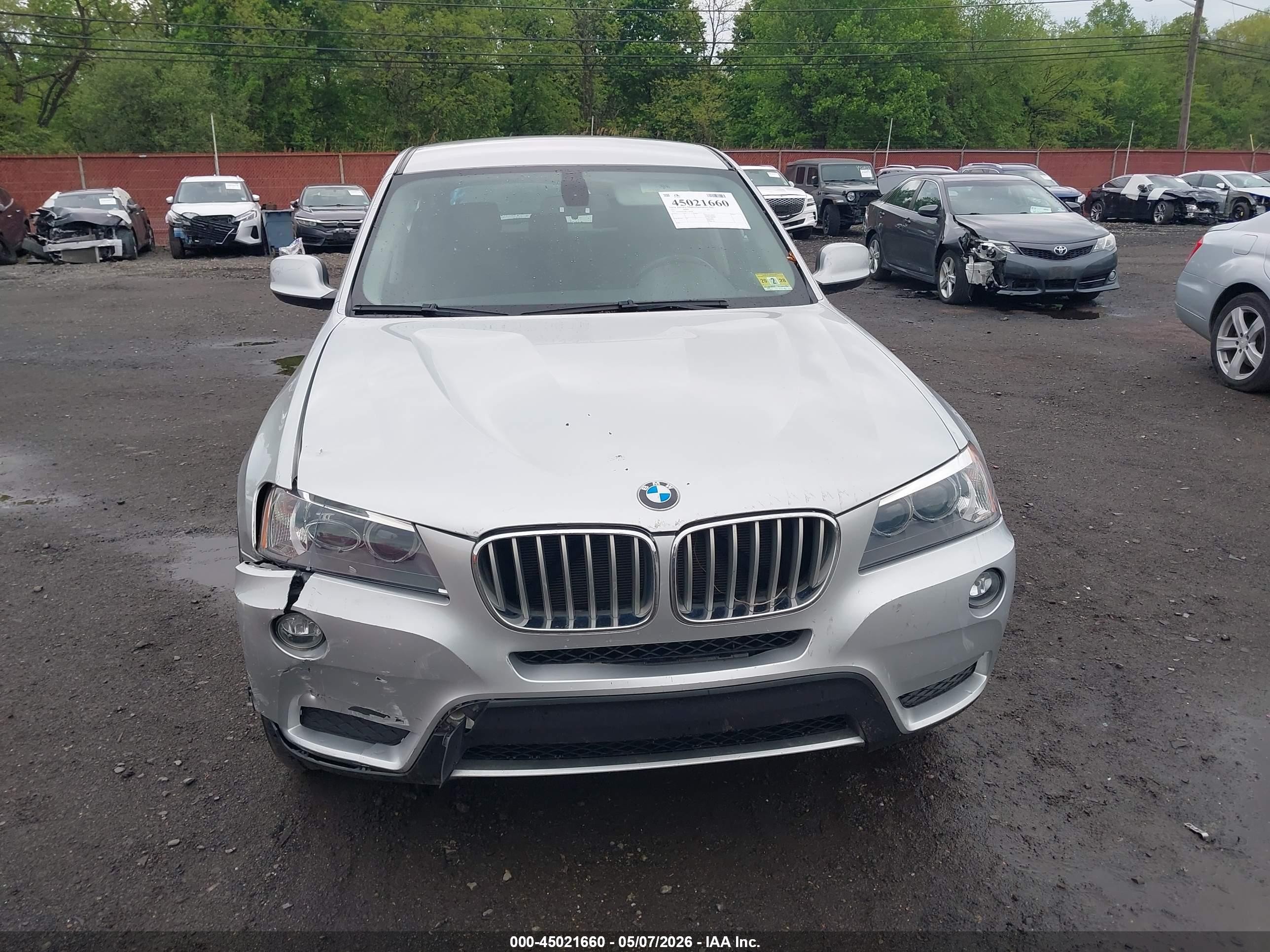 2012 Bmw X3 Xdrive28i Silver vin: 5UXWX5C58CL720478