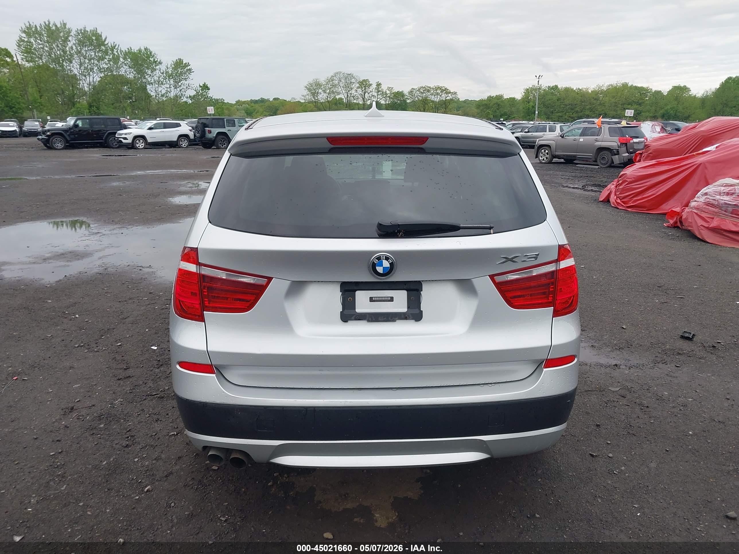 2012 Bmw X3 Xdrive28i Silver vin: 5UXWX5C58CL720478