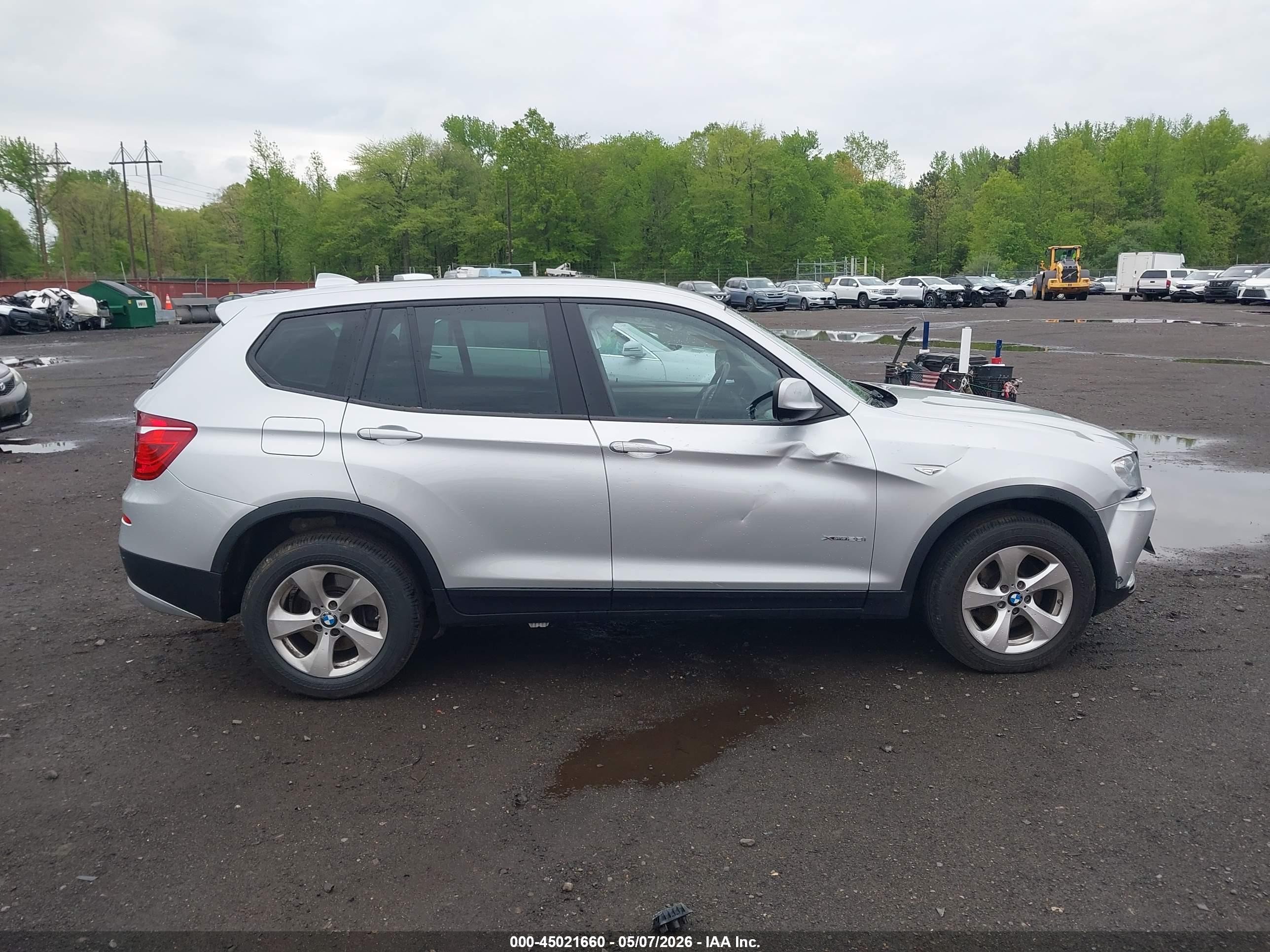 2012 Bmw X3 Xdrive28i Silver vin: 5UXWX5C58CL720478