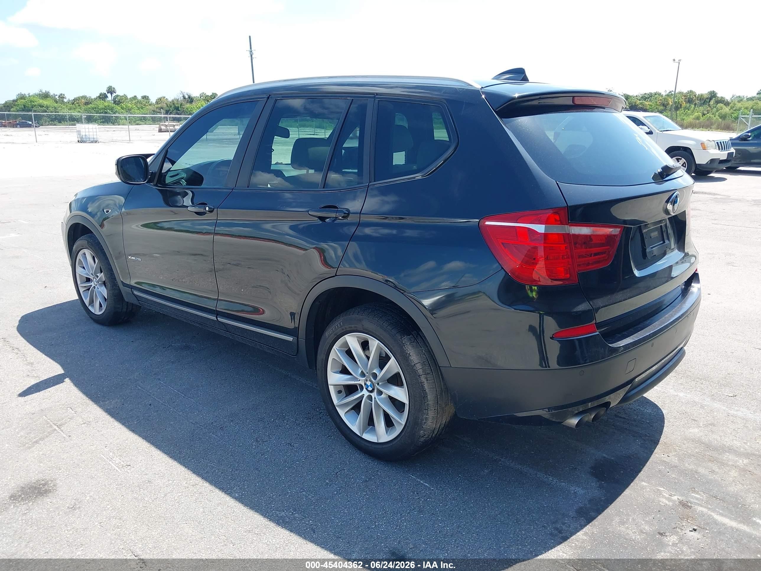 2012 Bmw X3 Xdrive28i Black vin: 5UXWX5C58CL724479