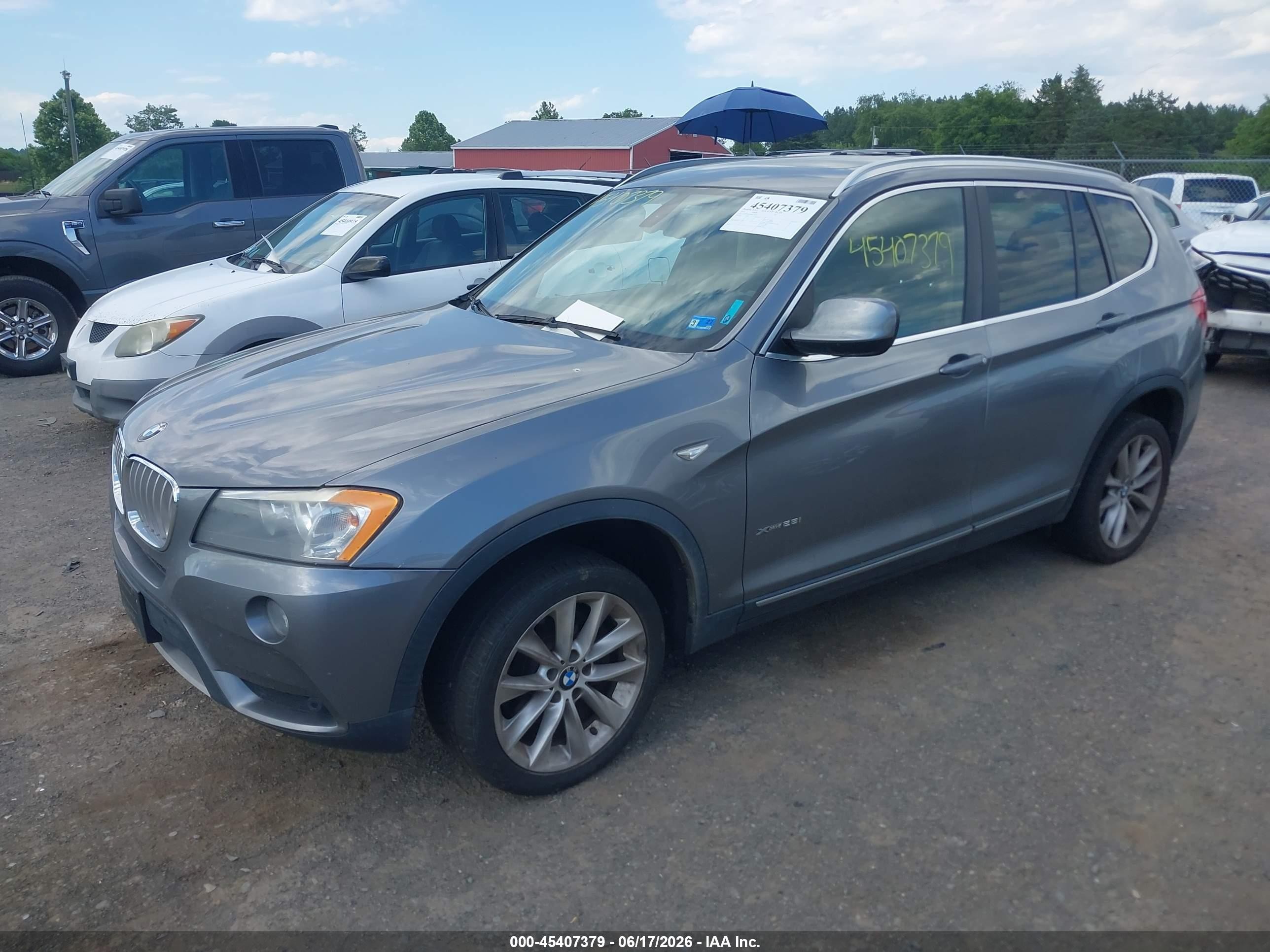 2012 Bmw X3 Xdrive28i Gray vin: 5UXWX5C58CL726426
