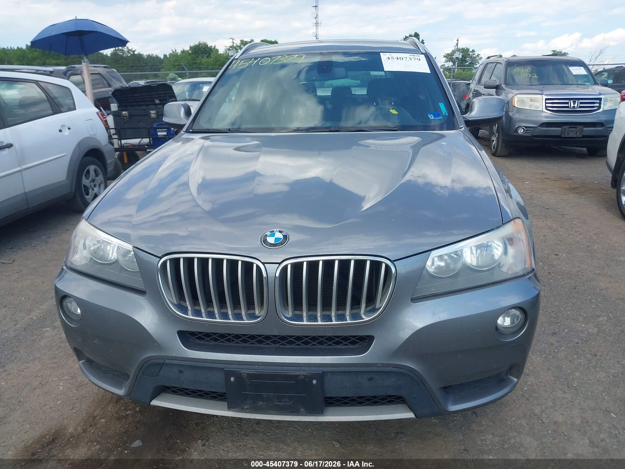 2012 Bmw X3 Xdrive28i Gray vin: 5UXWX5C58CL726426