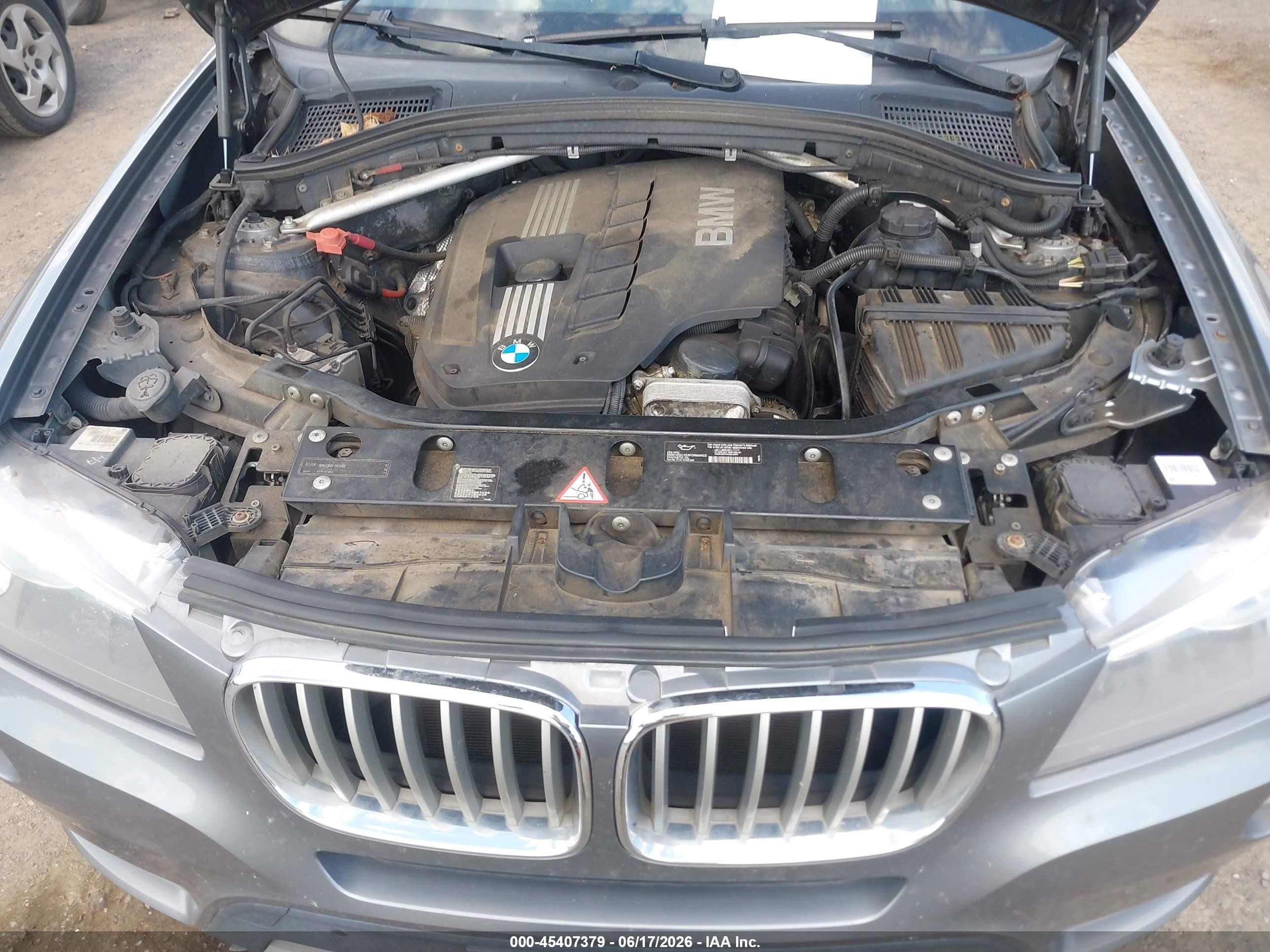 2012 Bmw X3 Xdrive28i Gray vin: 5UXWX5C58CL726426