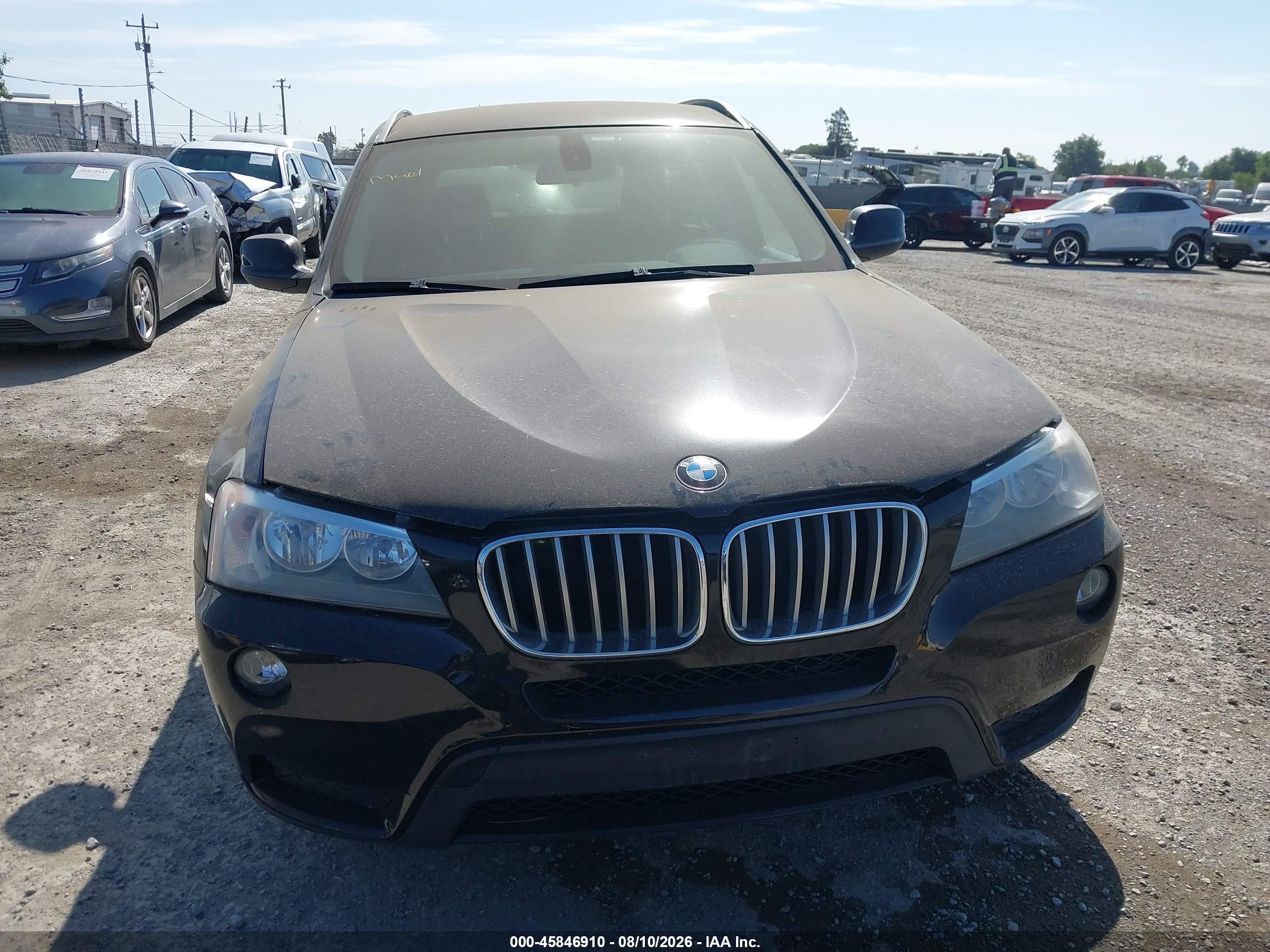 2012 Bmw X3 Xdrive28i Black vin: 5UXWX5C58CL726796