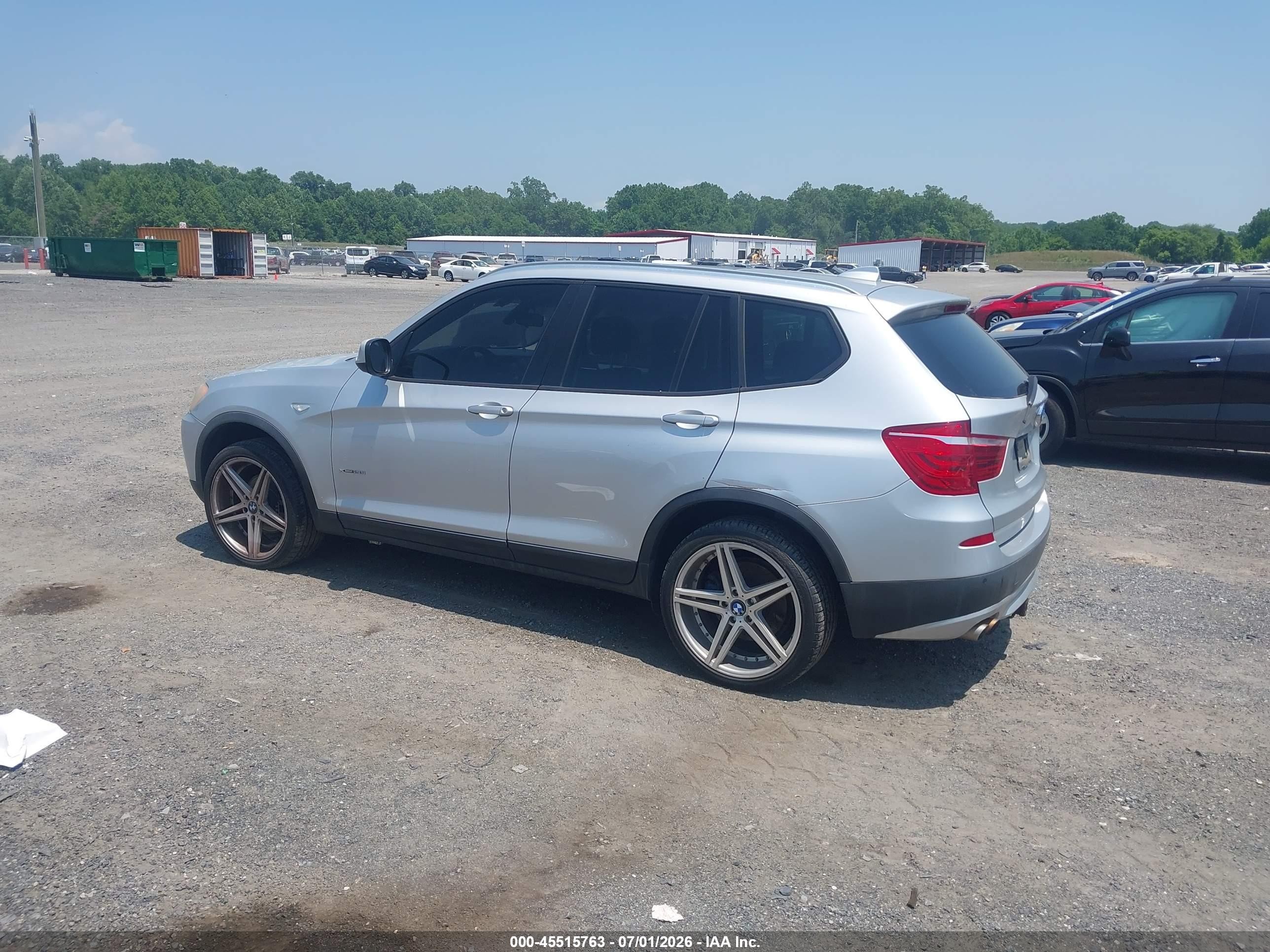 2011 Bmw X3 Xdrive28i Silver vin: 5UXWX5C59BL701601