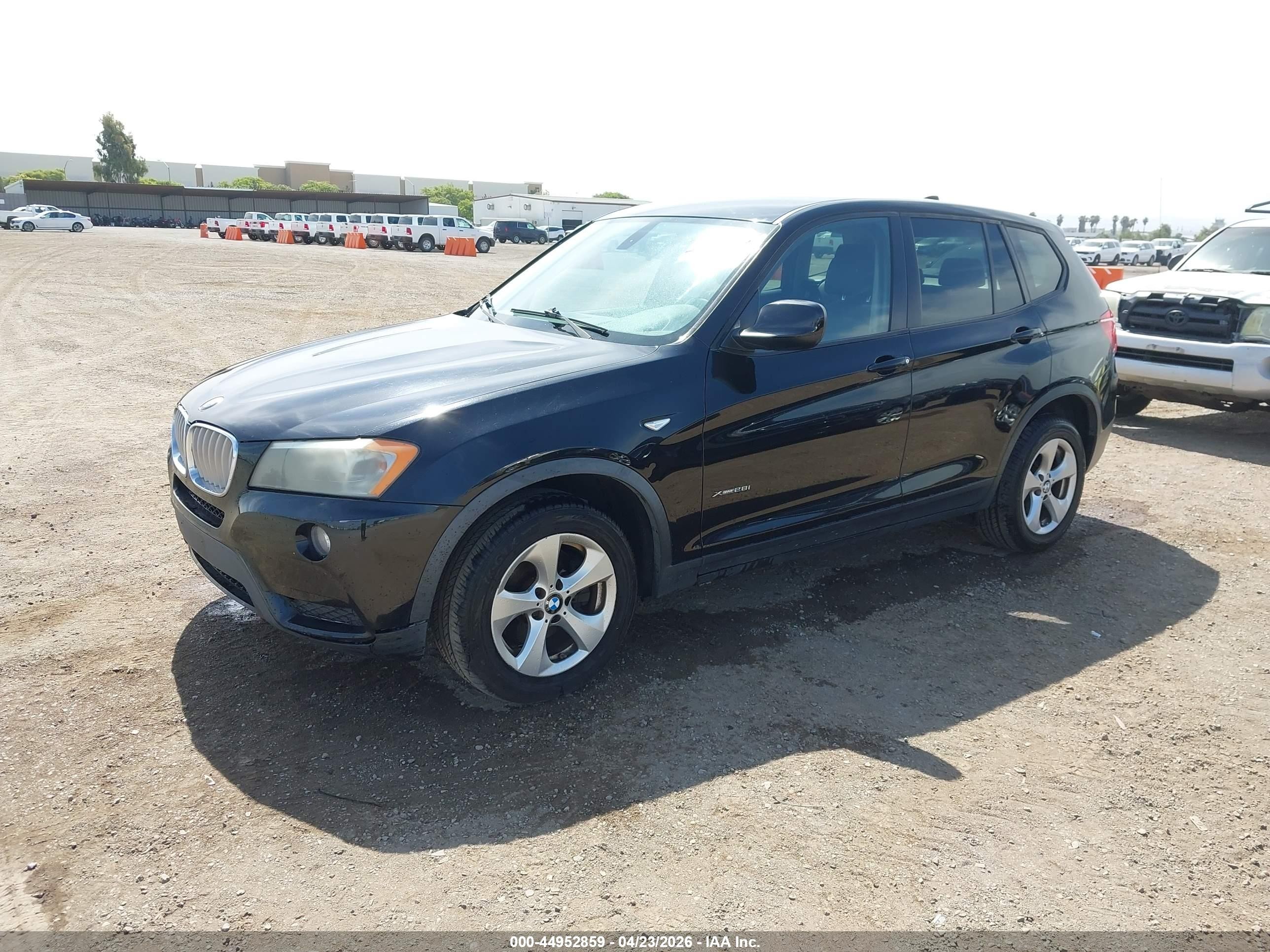 2011 Bmw X3 Xdrive28i Black vin: 5UXWX5C59BL712615