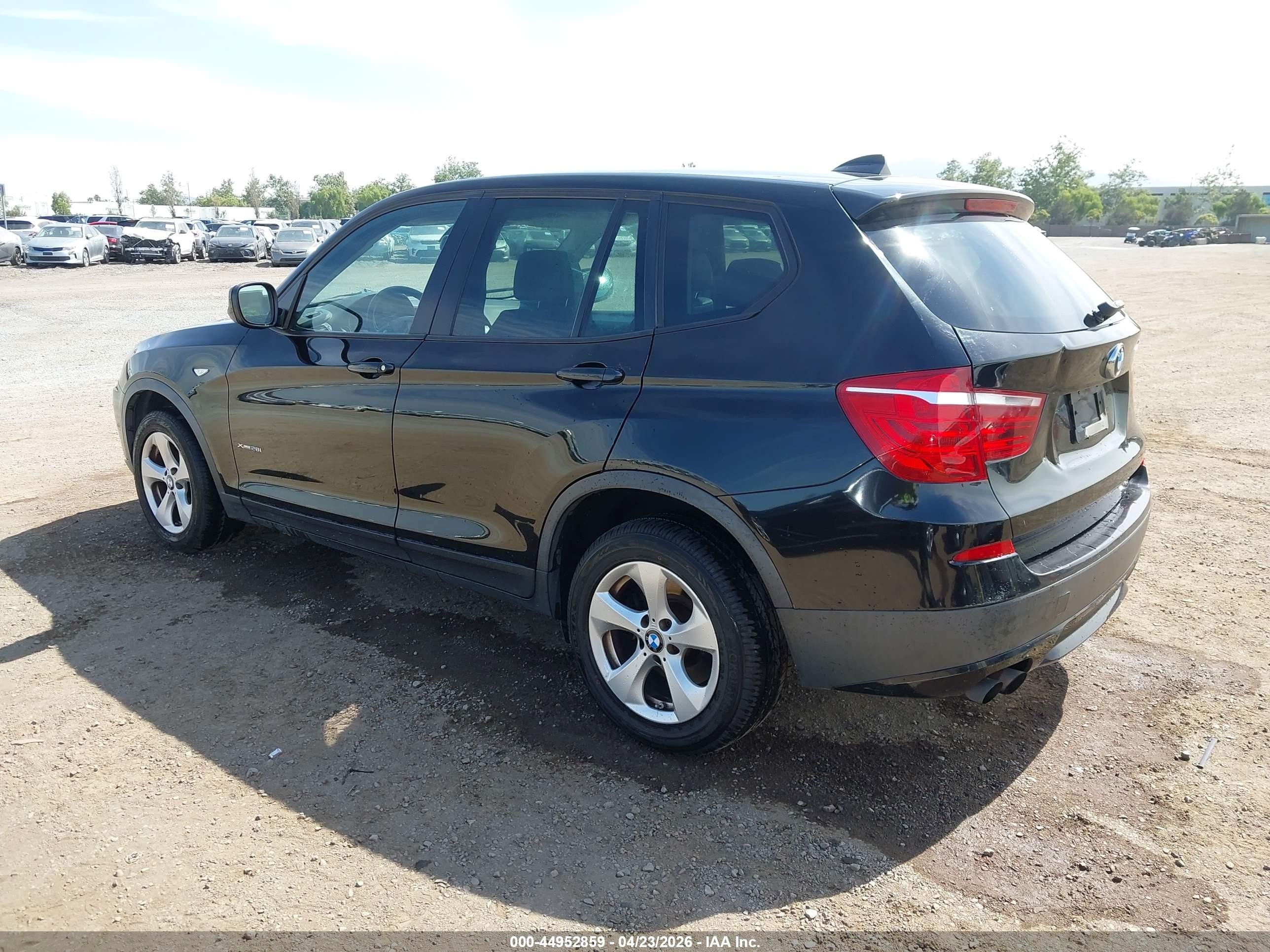 2011 Bmw X3 Xdrive28i Black vin: 5UXWX5C59BL712615
