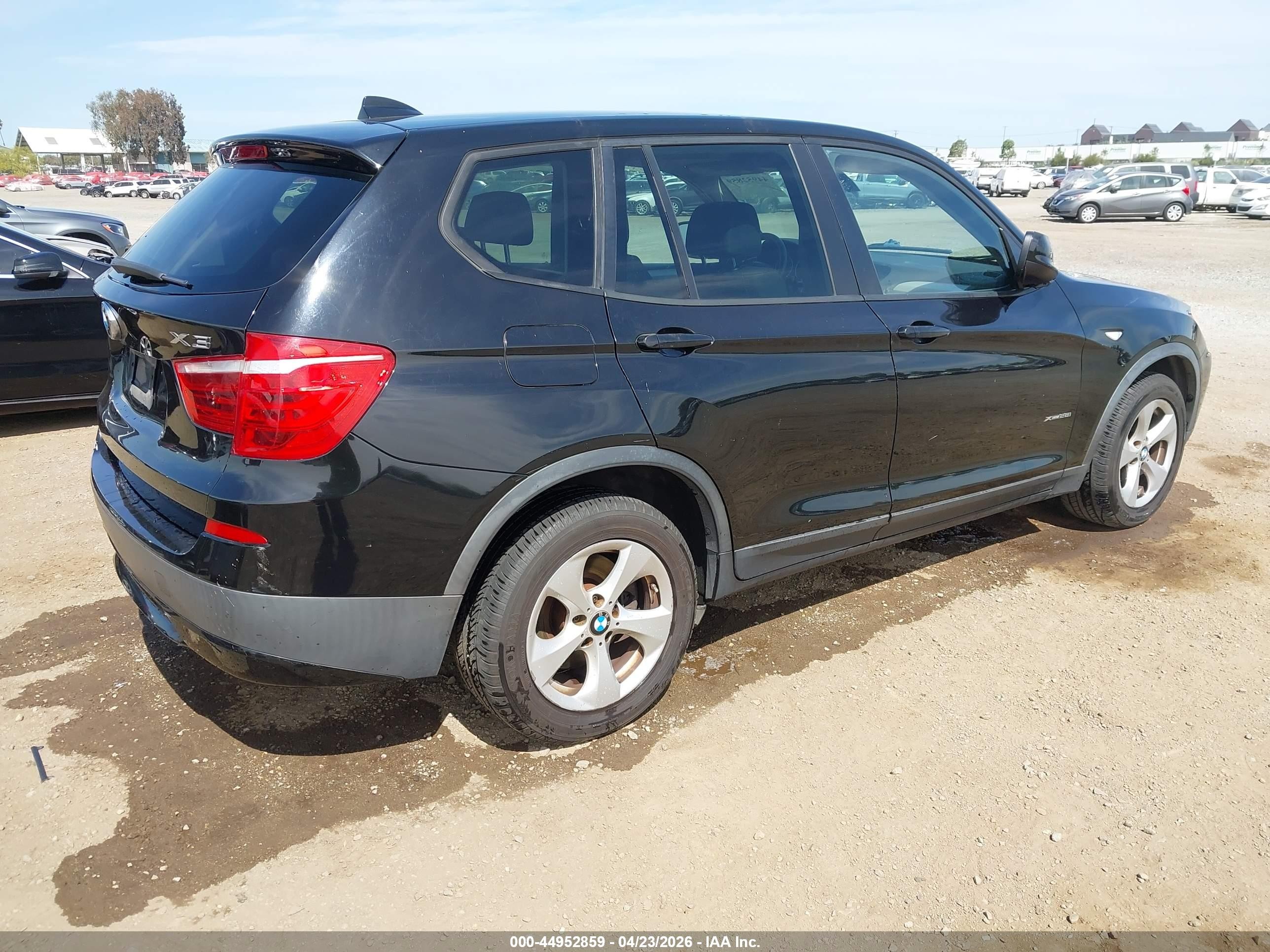 2011 Bmw X3 Xdrive28i Black vin: 5UXWX5C59BL712615