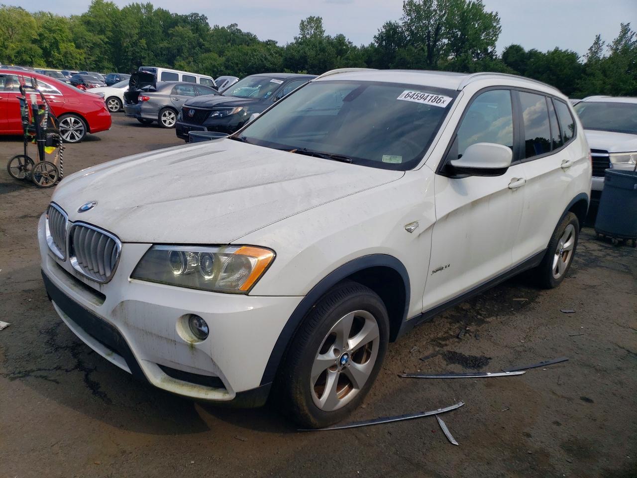 2012 Bmw X3 Xdrive28i Белый vin: 5UXWX5C59CL724250