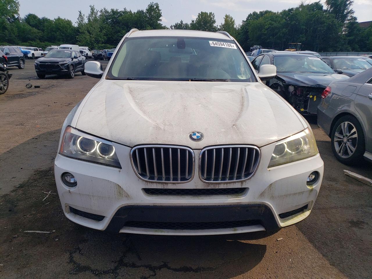 2012 Bmw X3 Xdrive28i Белый vin: 5UXWX5C59CL724250