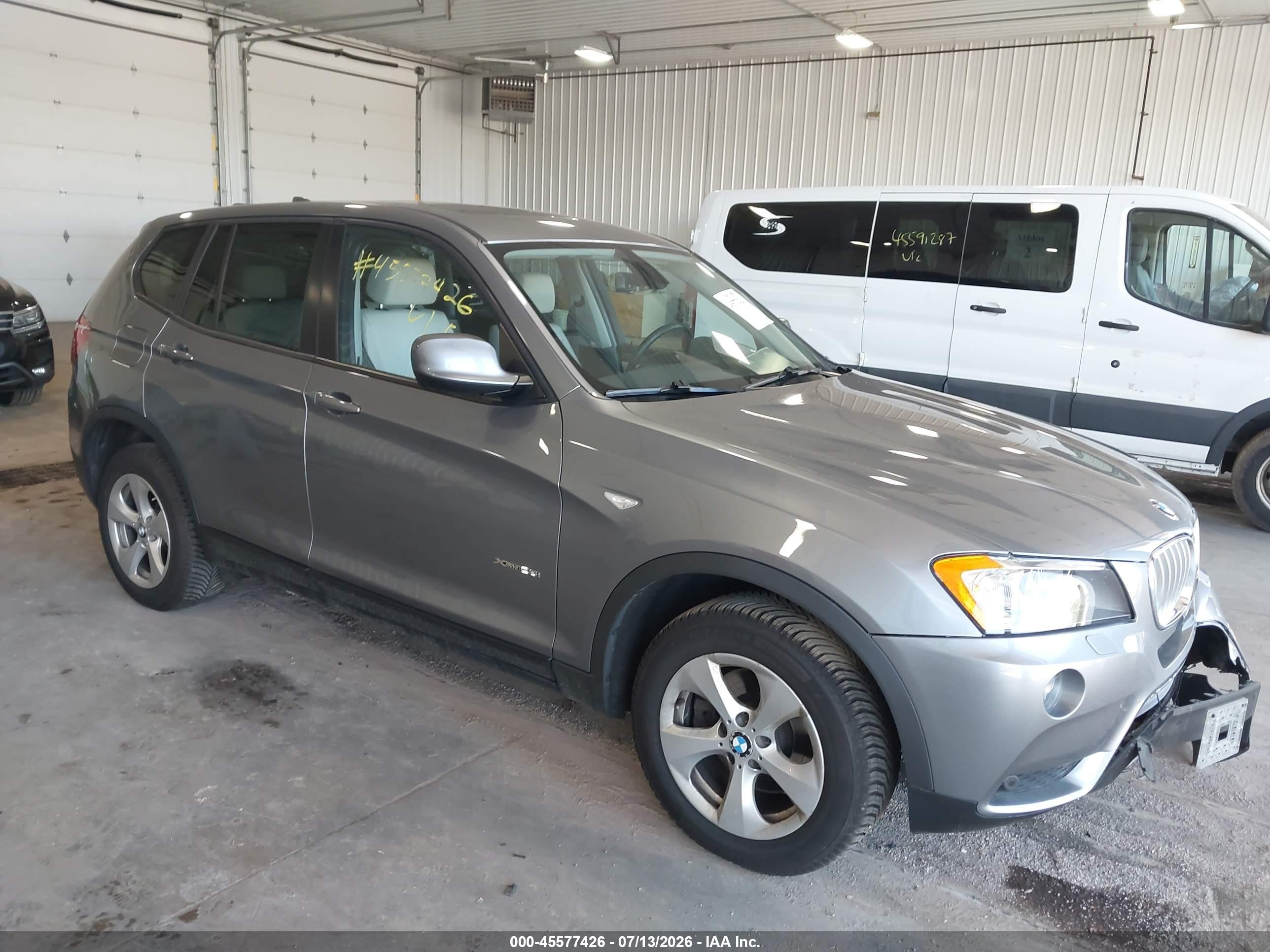 2012 Bmw X3 Xdrive28i Gray vin: 5UXWX5C59CL727407