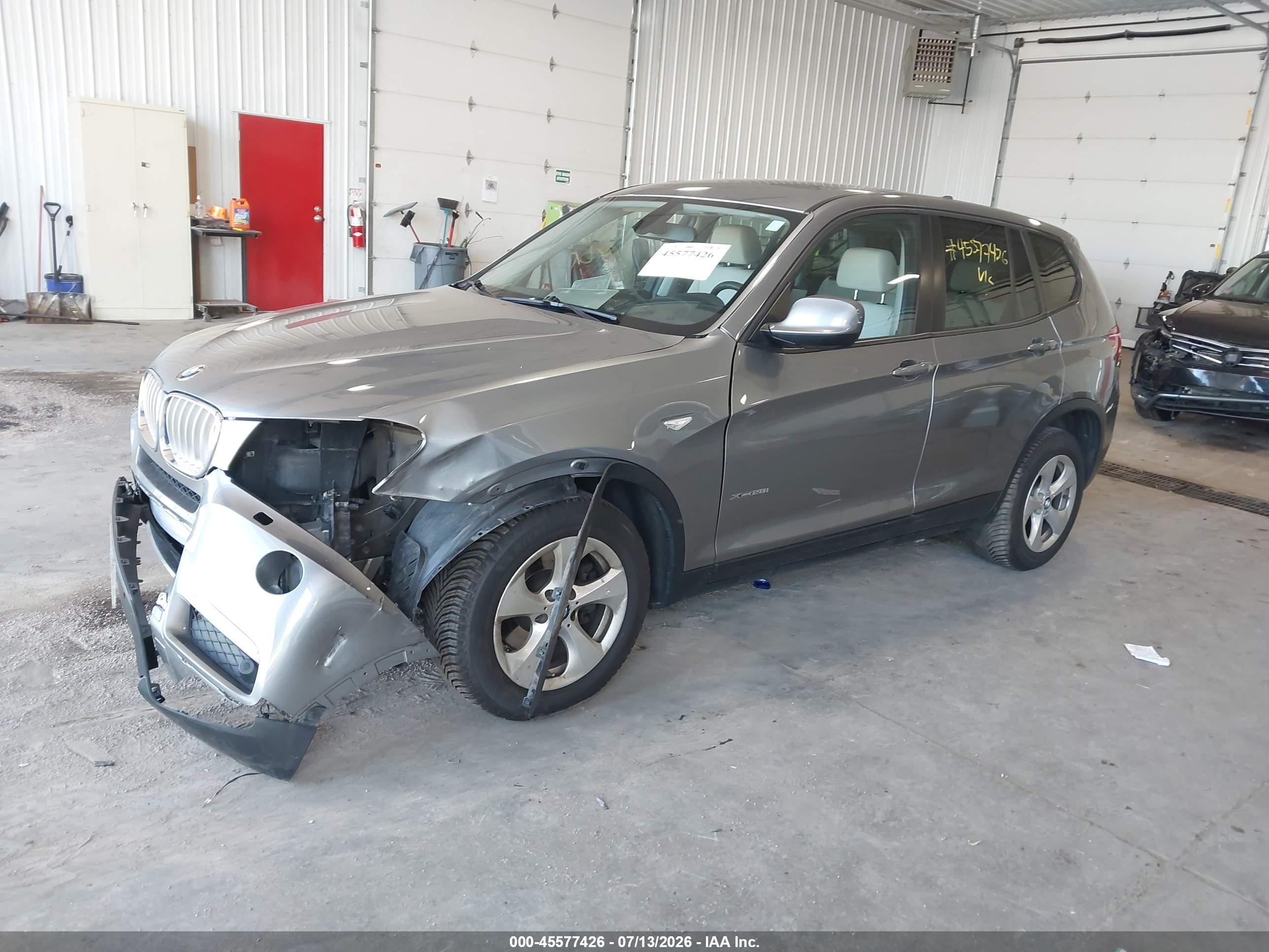 2012 Bmw X3 Xdrive28i Gray vin: 5UXWX5C59CL727407