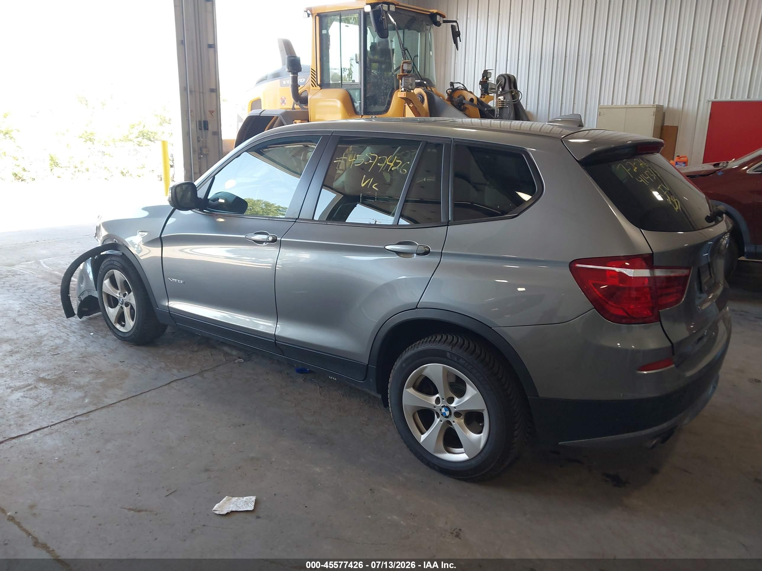 2012 Bmw X3 Xdrive28i Gray vin: 5UXWX5C59CL727407