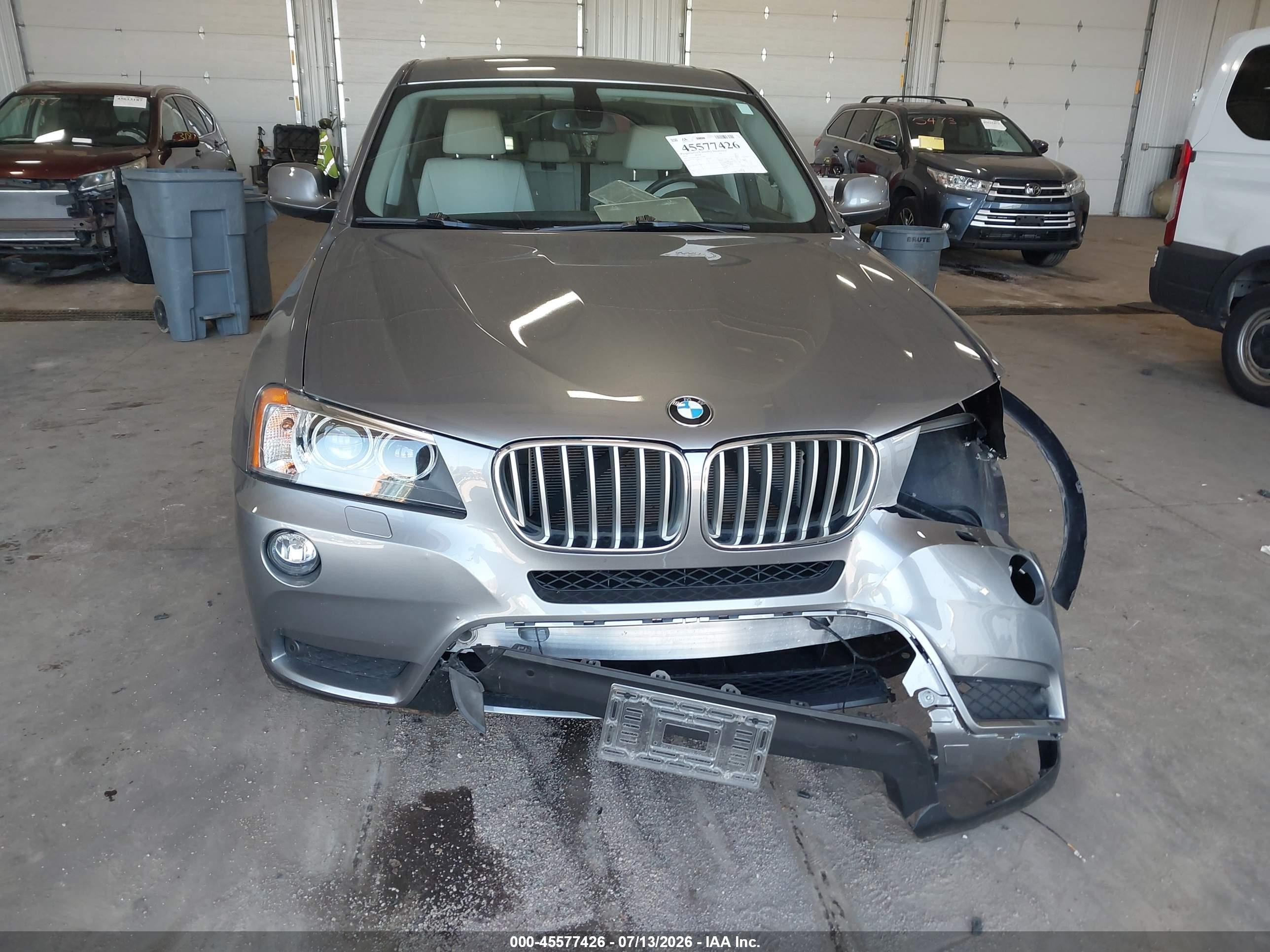 2012 Bmw X3 Xdrive28i Gray vin: 5UXWX5C59CL727407