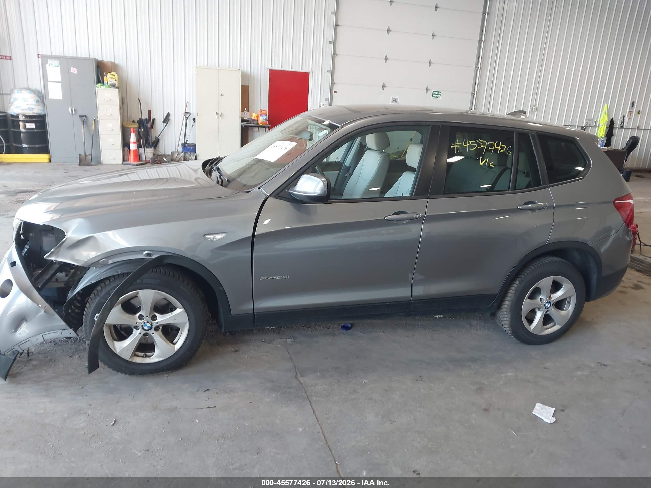 2012 Bmw X3 Xdrive28i Gray vin: 5UXWX5C59CL727407