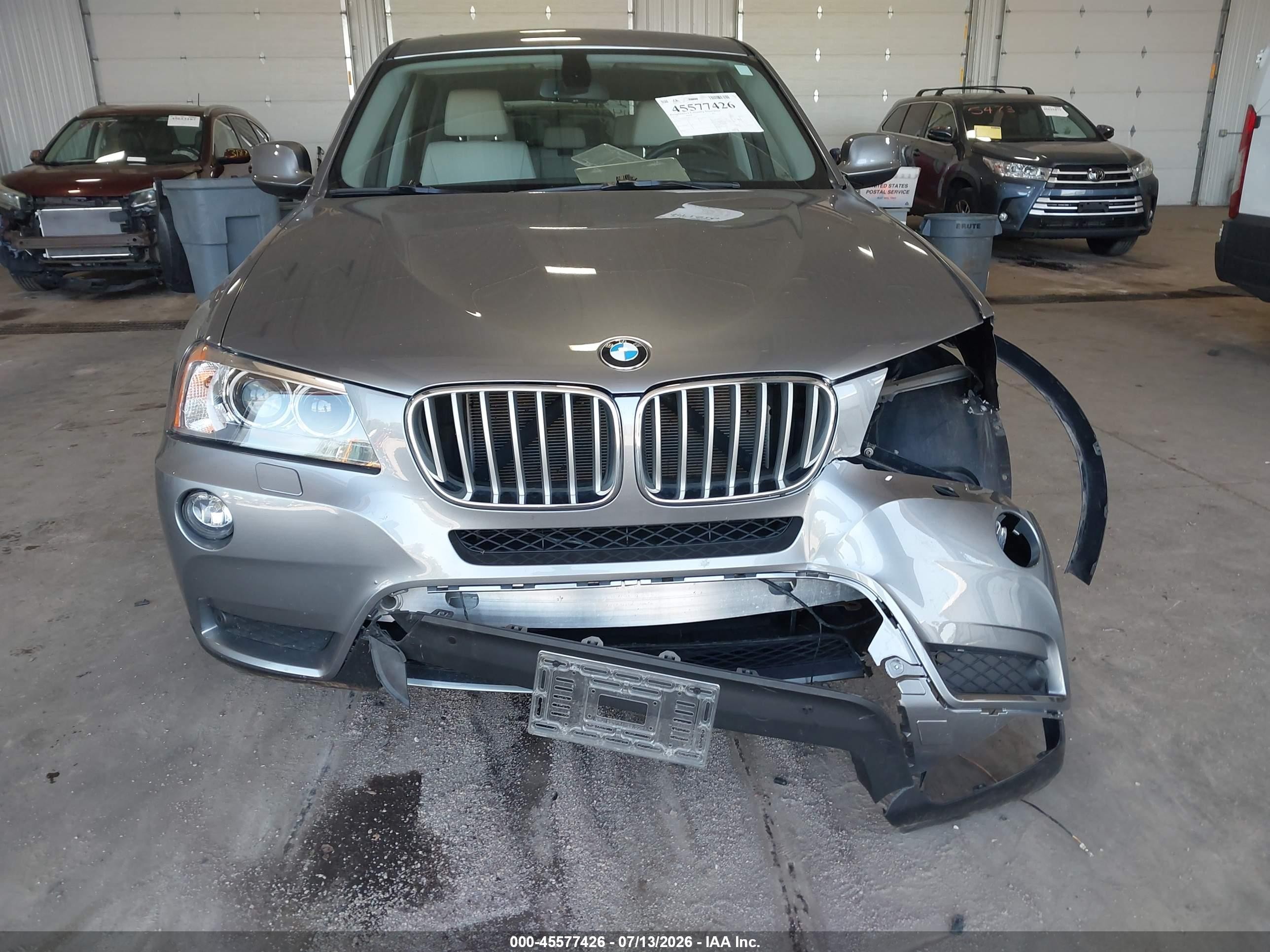 2012 Bmw X3 Xdrive28i Gray vin: 5UXWX5C59CL727407