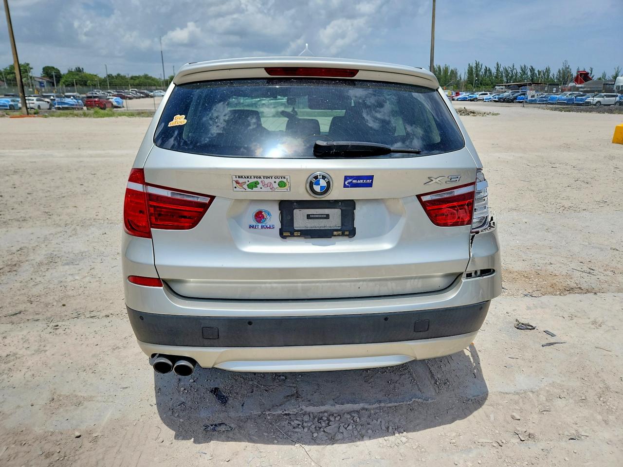 2011 Bmw X3 Xdrive28i Silver vin: 5UXWX5C5XBL705124