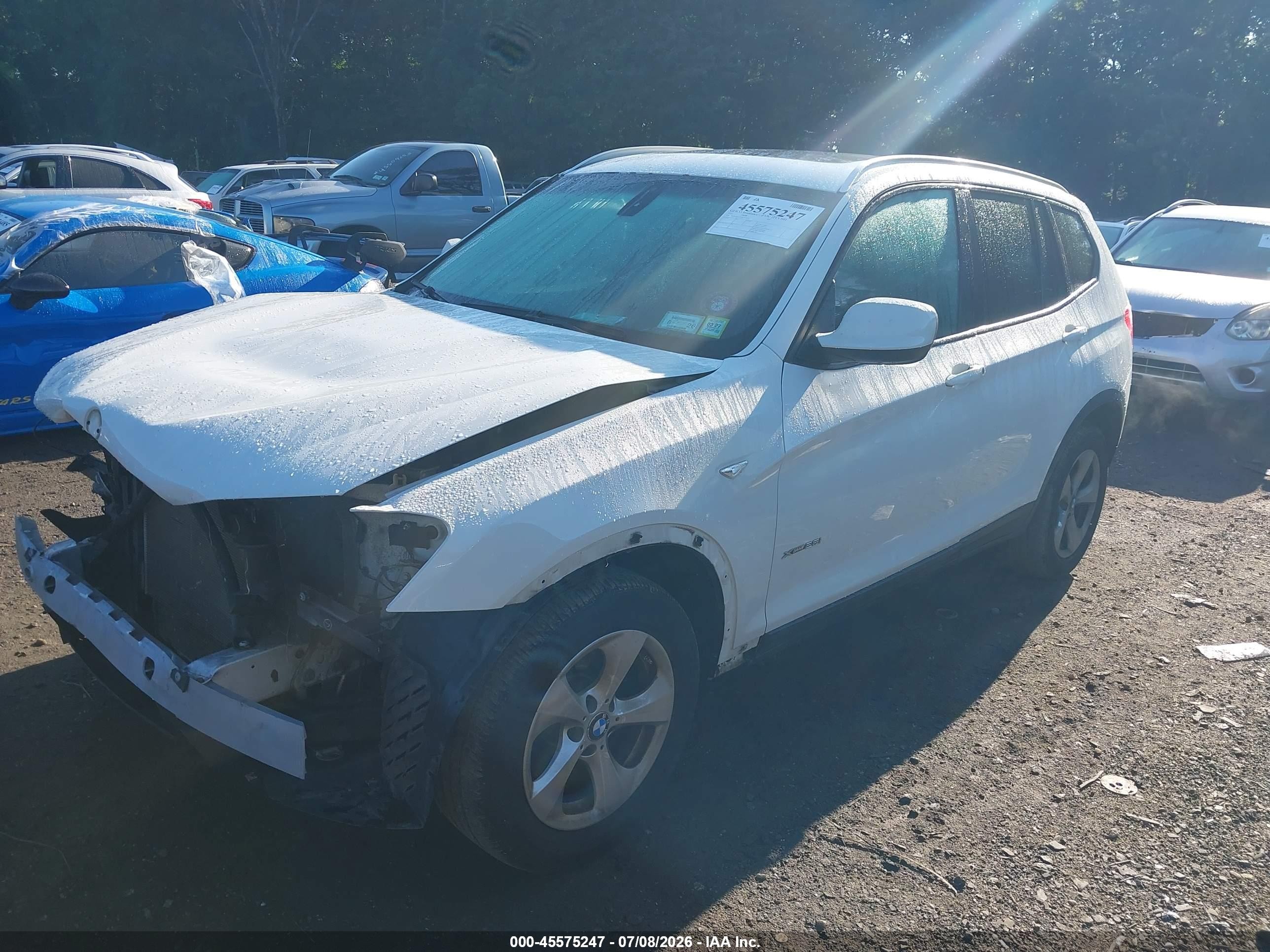 2011 Bmw X3 Xdrive28i White vin: 5UXWX5C5XBL707777