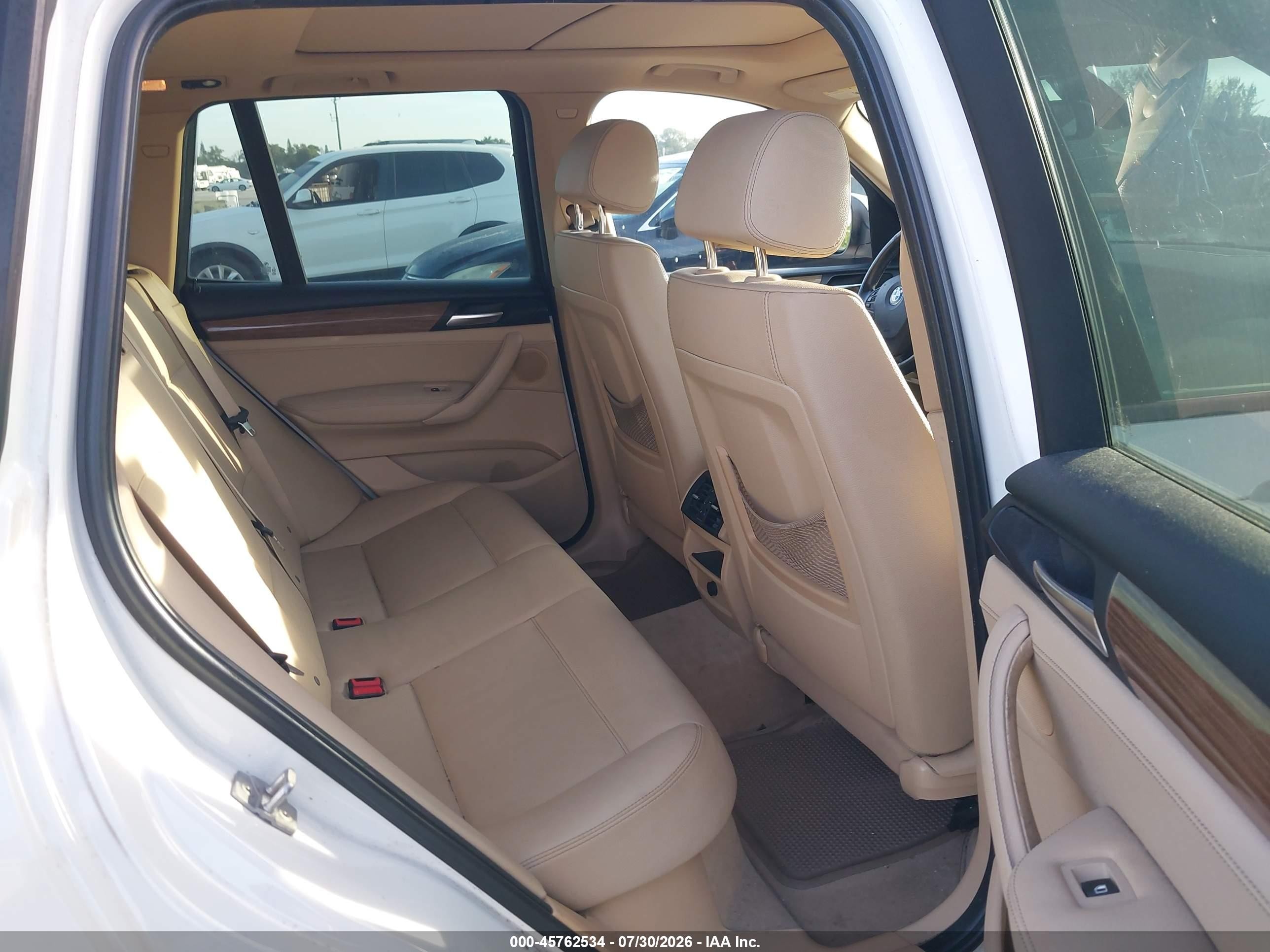 2012 Bmw X3 Xdrive28i White vin: 5UXWX5C5XCL720871