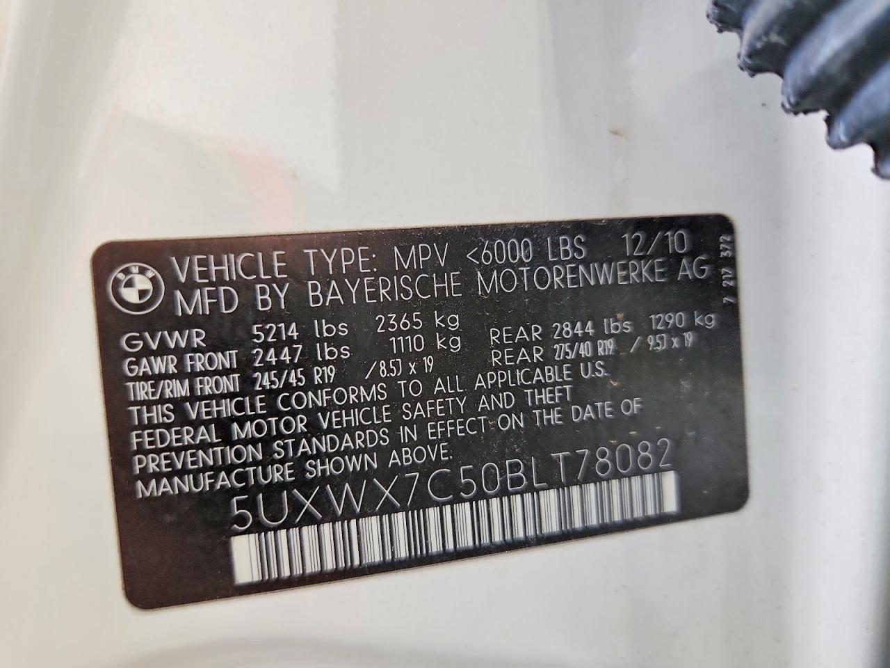 2011 Bmw X3 Xdrive35i White vin: 5UXWX7C50BLT78082