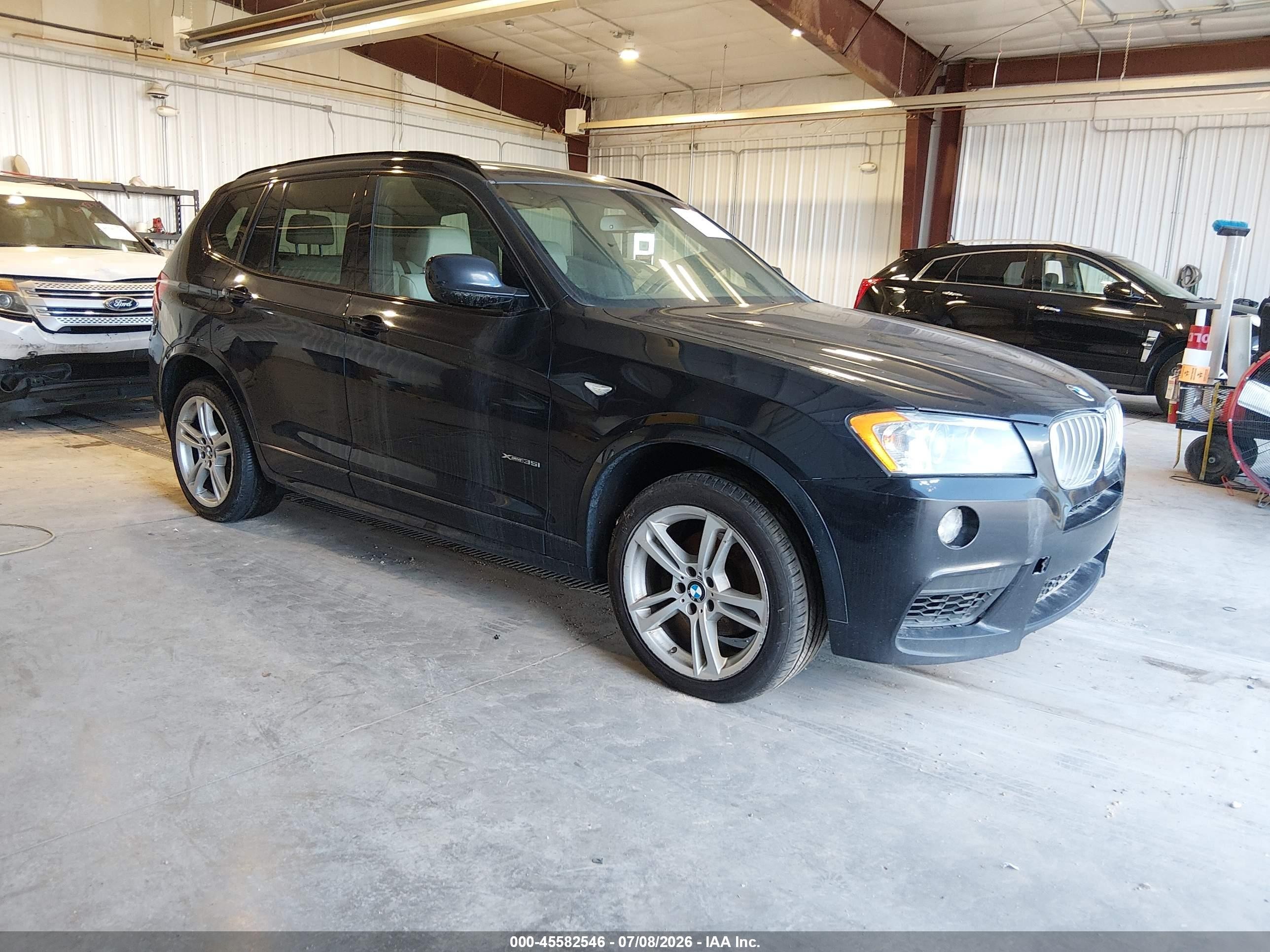 2012 Bmw X3 Xdrive35i Black vin: 5UXWX7C50CL975377