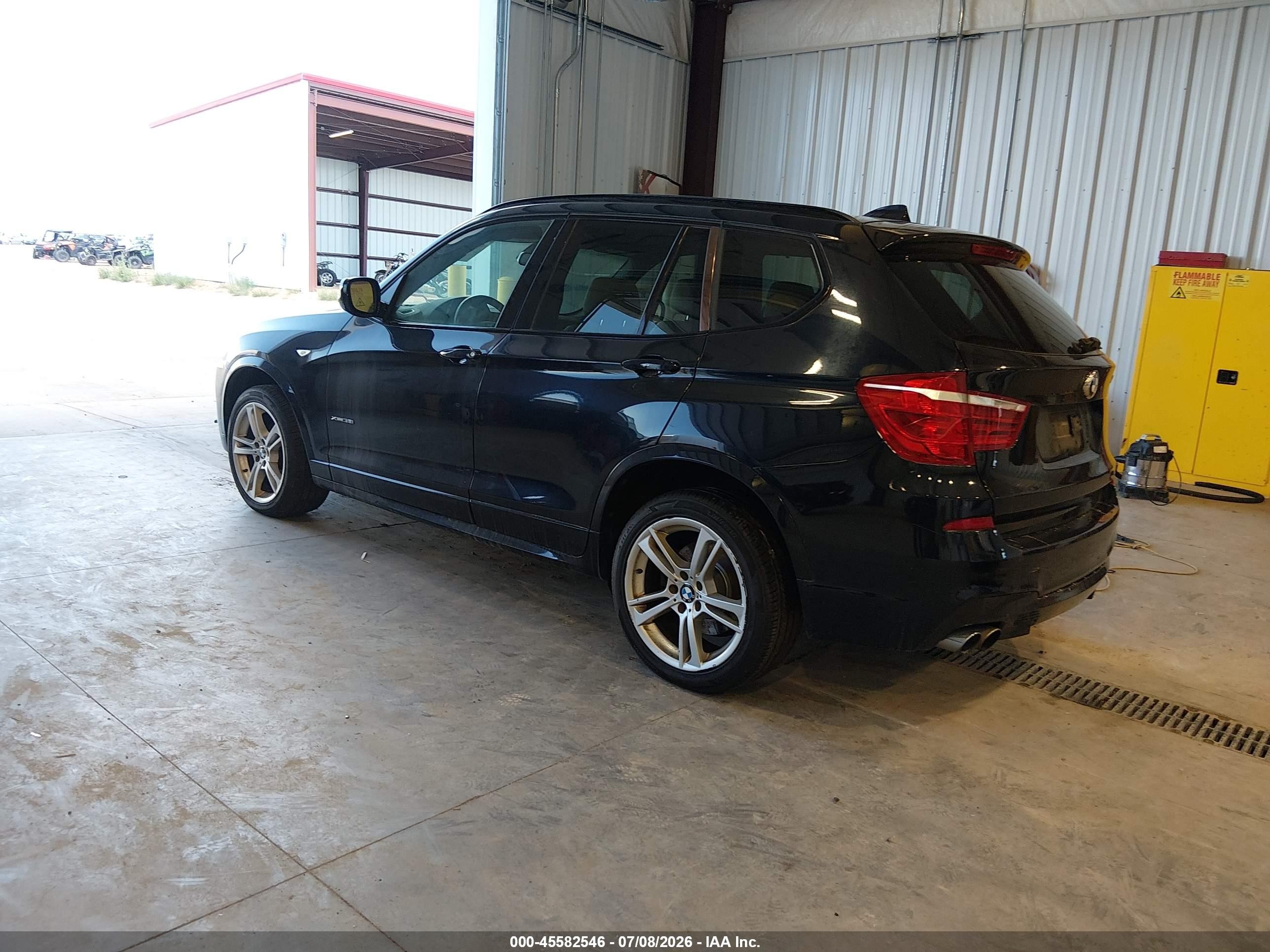 2012 Bmw X3 Xdrive35i Black vin: 5UXWX7C50CL975377