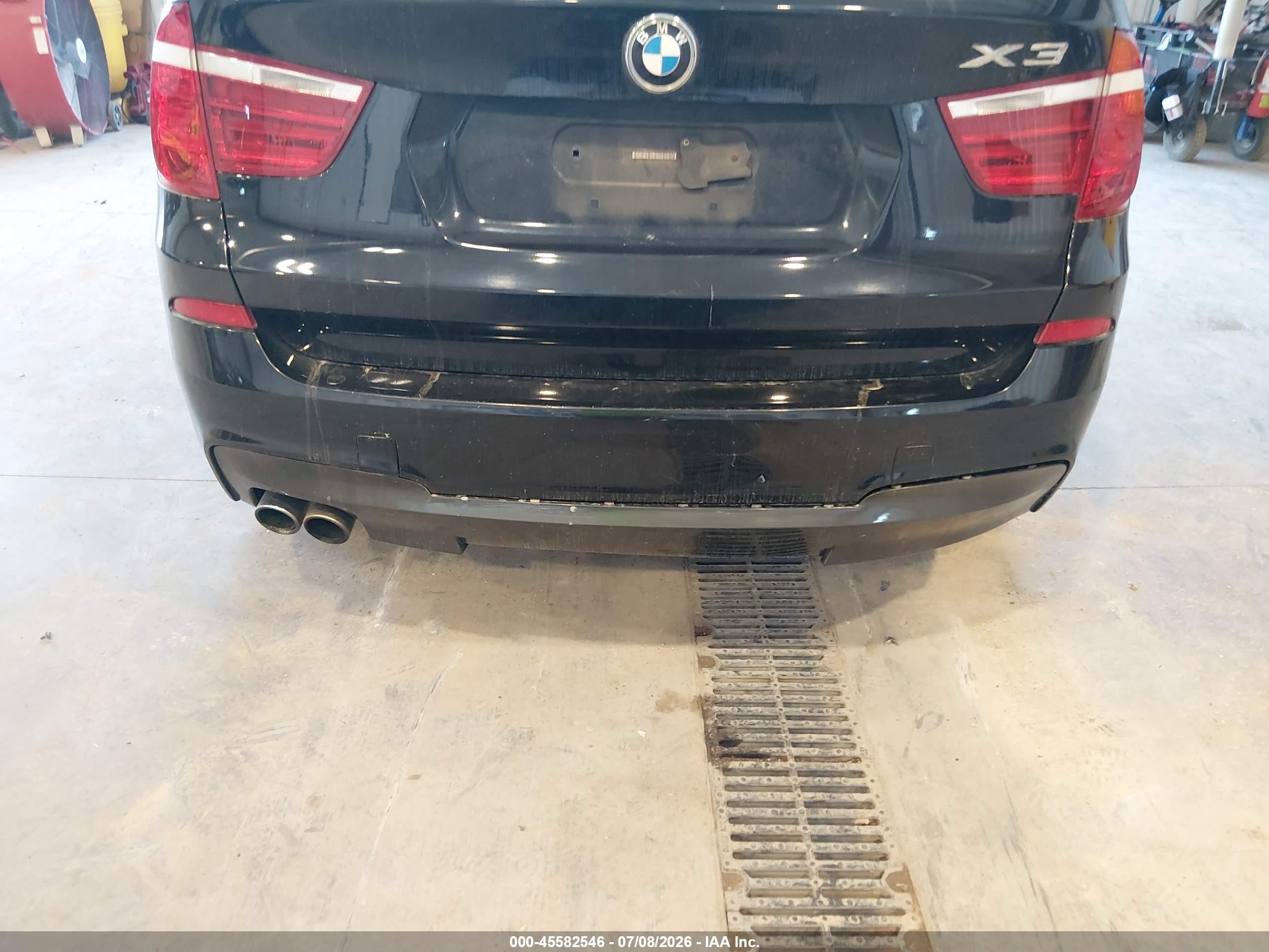 2012 Bmw X3 Xdrive35i Black vin: 5UXWX7C50CL975377