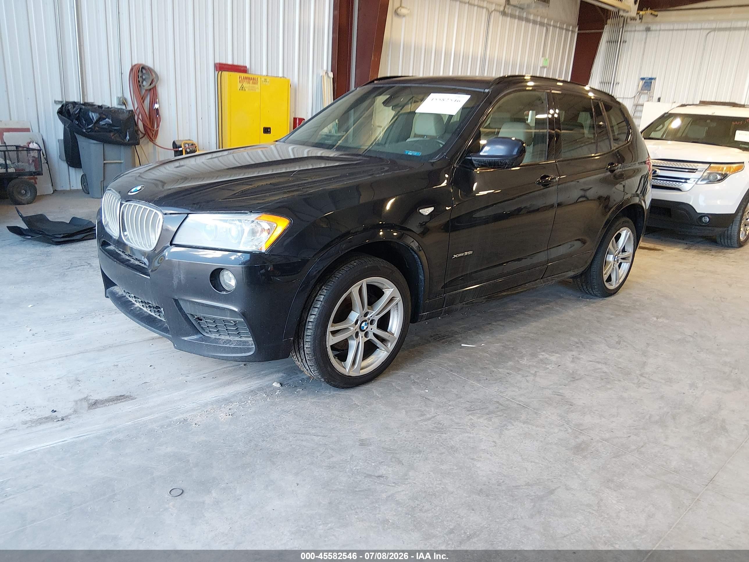 2012 Bmw X3 Xdrive35i Black vin: 5UXWX7C50CL975377