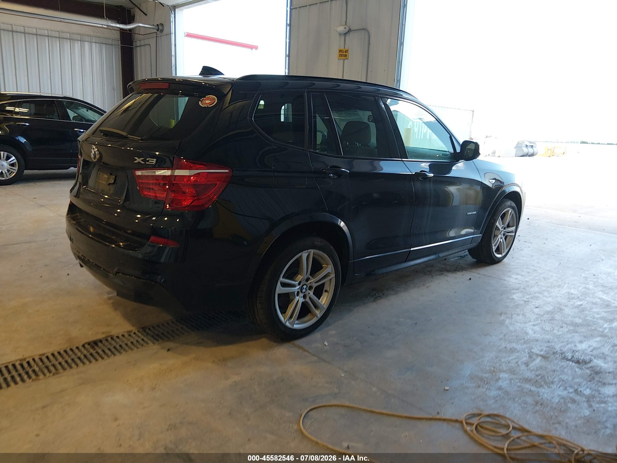 2012 Bmw X3 Xdrive35i Black vin: 5UXWX7C50CL975377