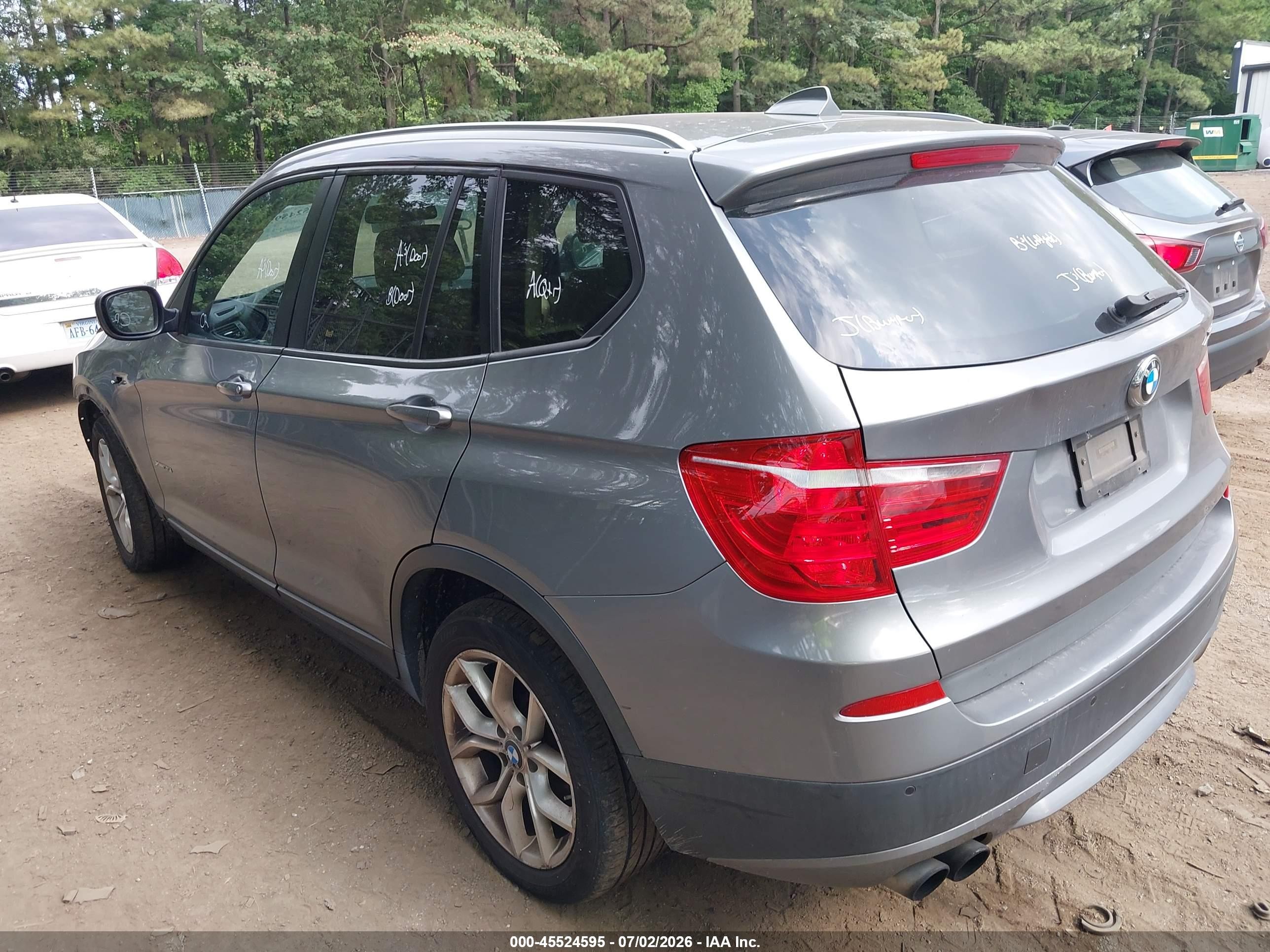 2013 Bmw X3 Xdrive35i Gray vin: 5UXWX7C50DL976840