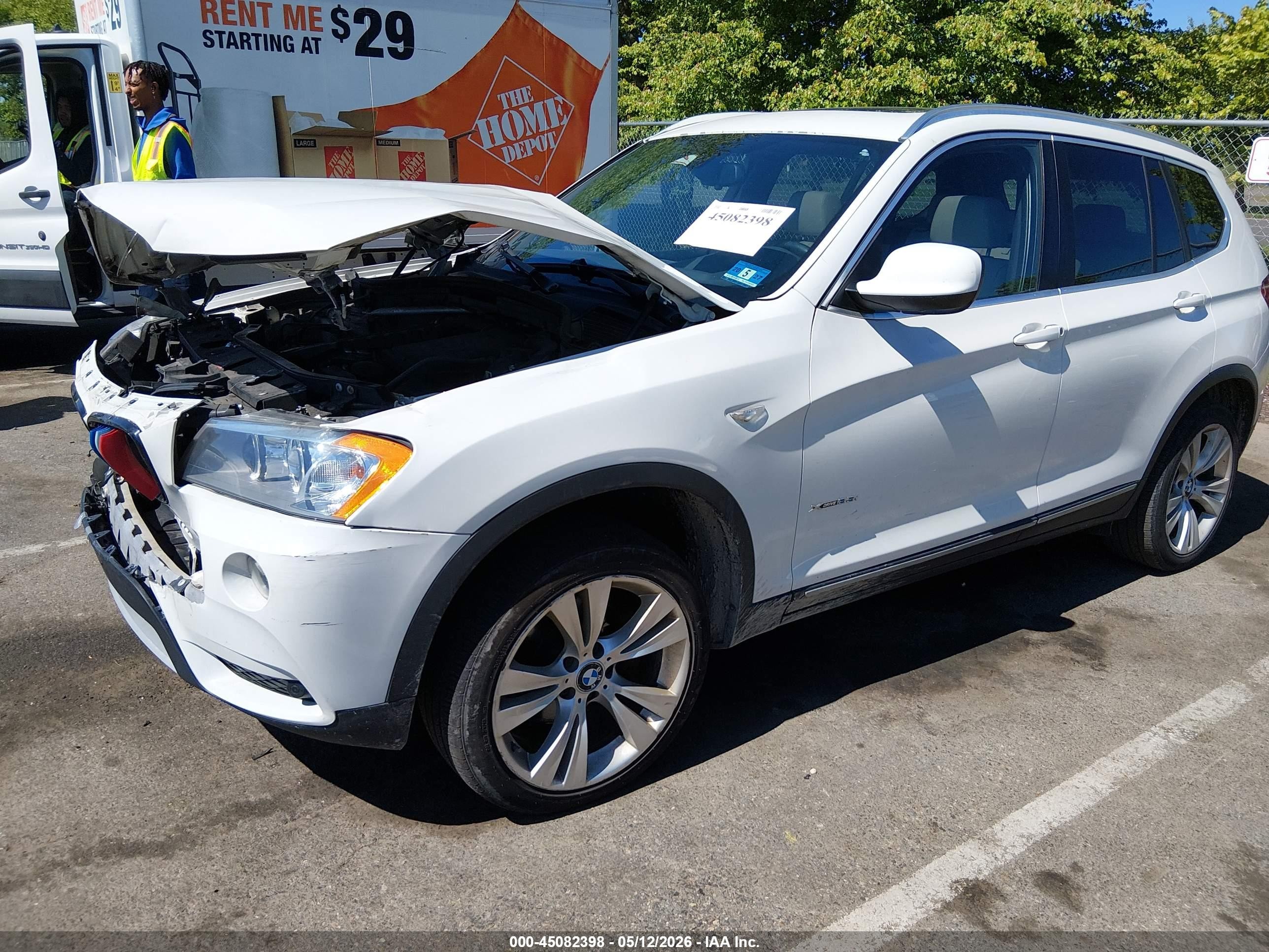 2013 Bmw X3 Xdrive35i White vin: 5UXWX7C50DL980712