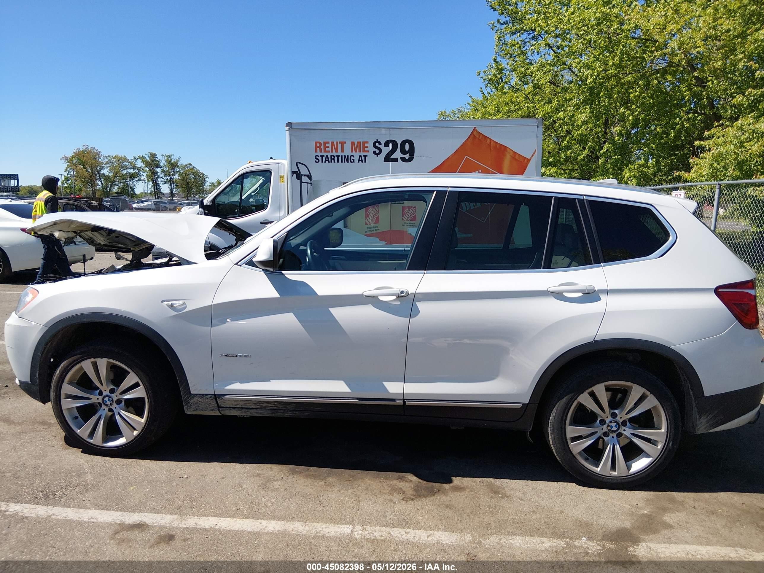 2013 Bmw X3 Xdrive35i White vin: 5UXWX7C50DL980712