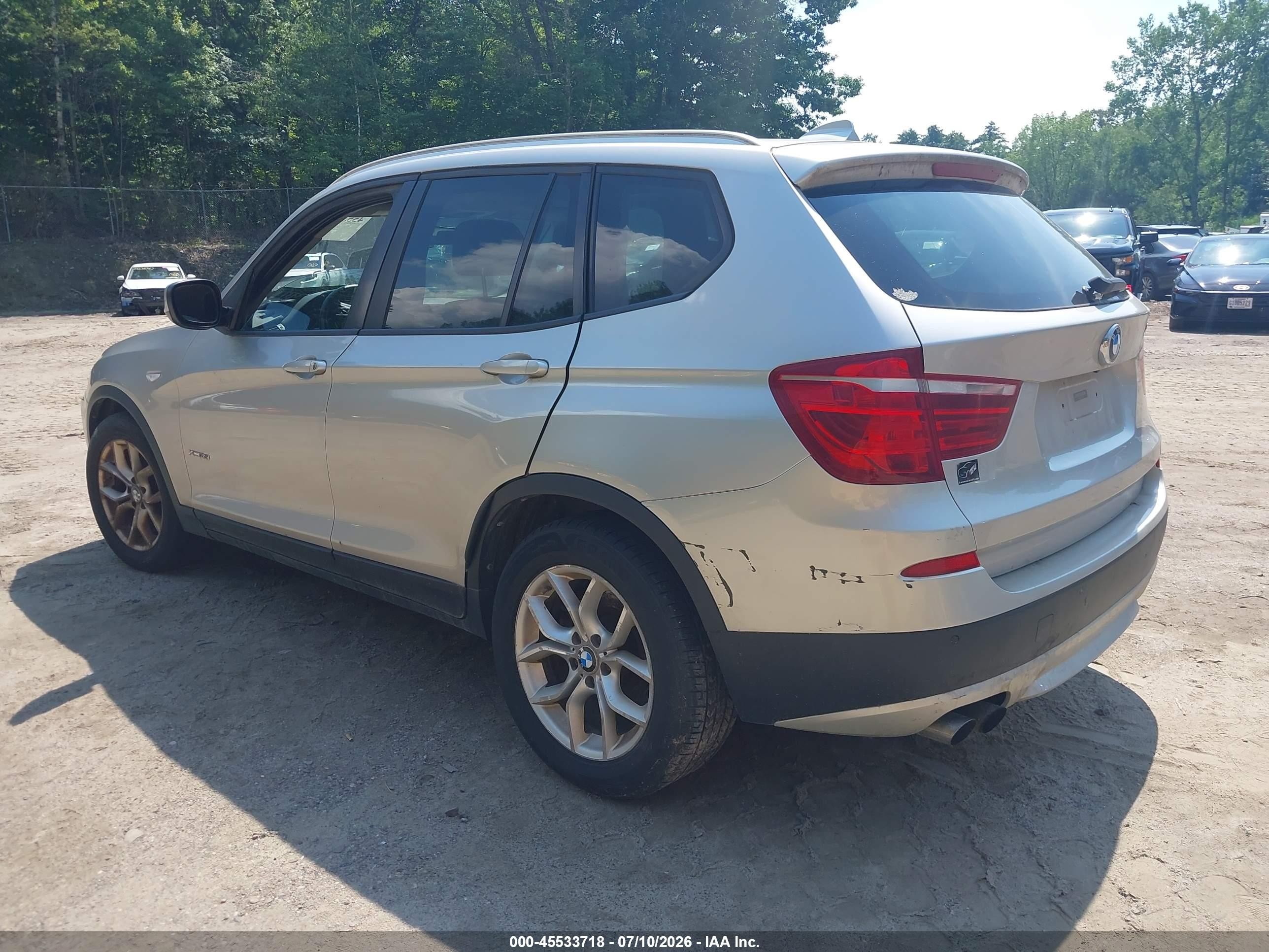 2013 Bmw X3 Xdrive35i Silver vin: 5UXWX7C50DL982461
