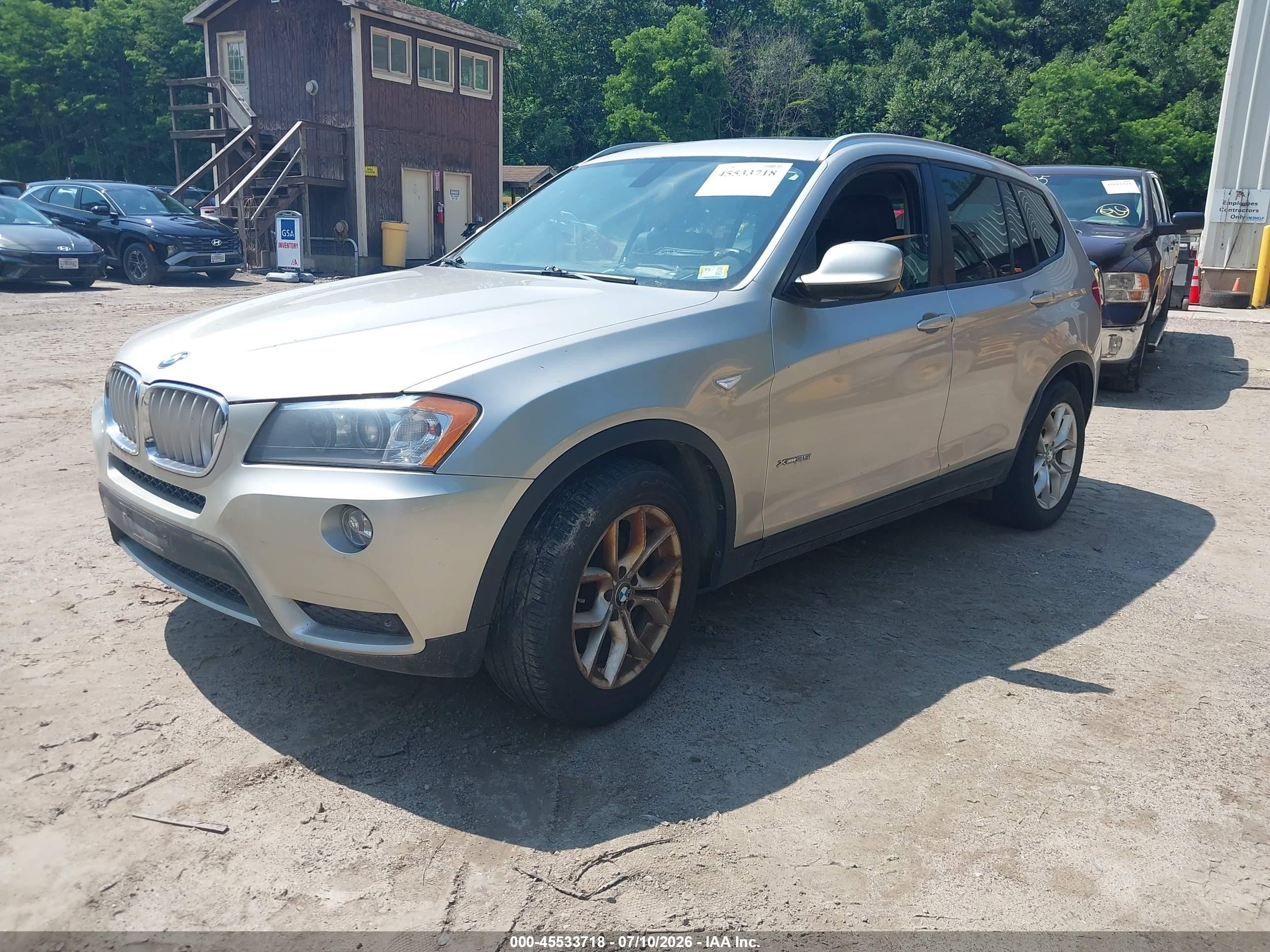 2013 Bmw X3 Xdrive35i Silver vin: 5UXWX7C50DL982461