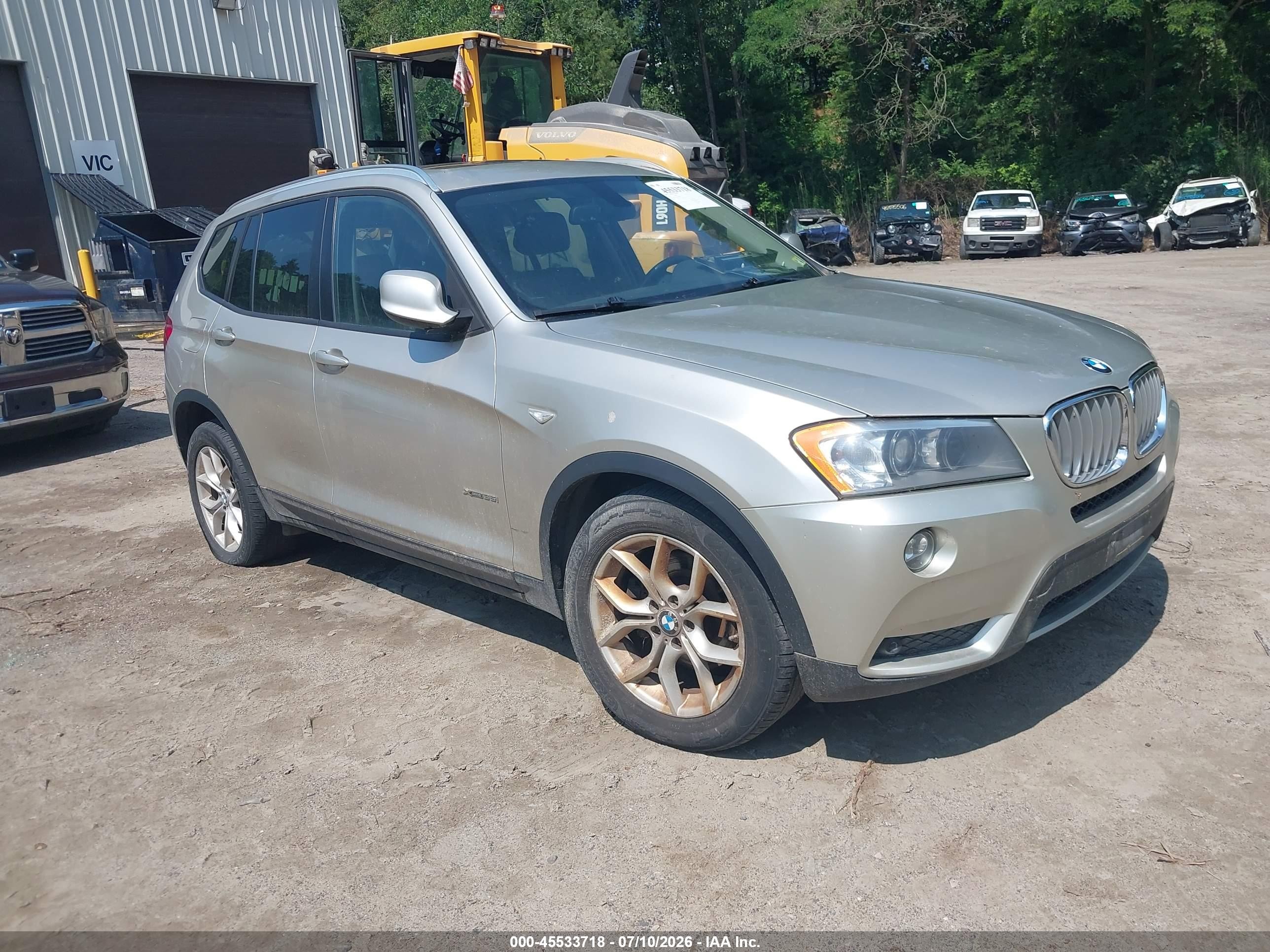 2013 Bmw X3 Xdrive35i Silver vin: 5UXWX7C50DL982461