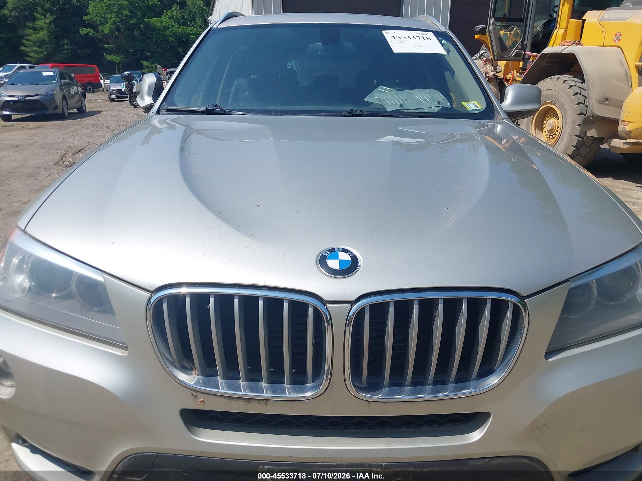 2013 Bmw X3 Xdrive35i Silver vin: 5UXWX7C50DL982461