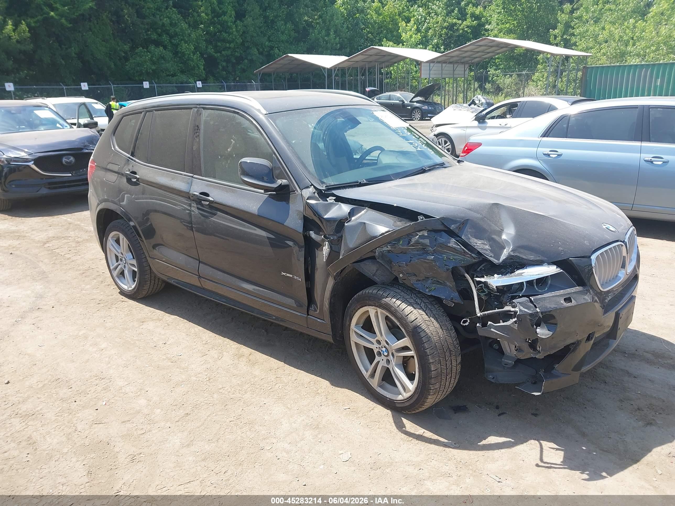 2013 Bmw X3 Xdrive35i Black vin: 5UXWX7C50DL982959