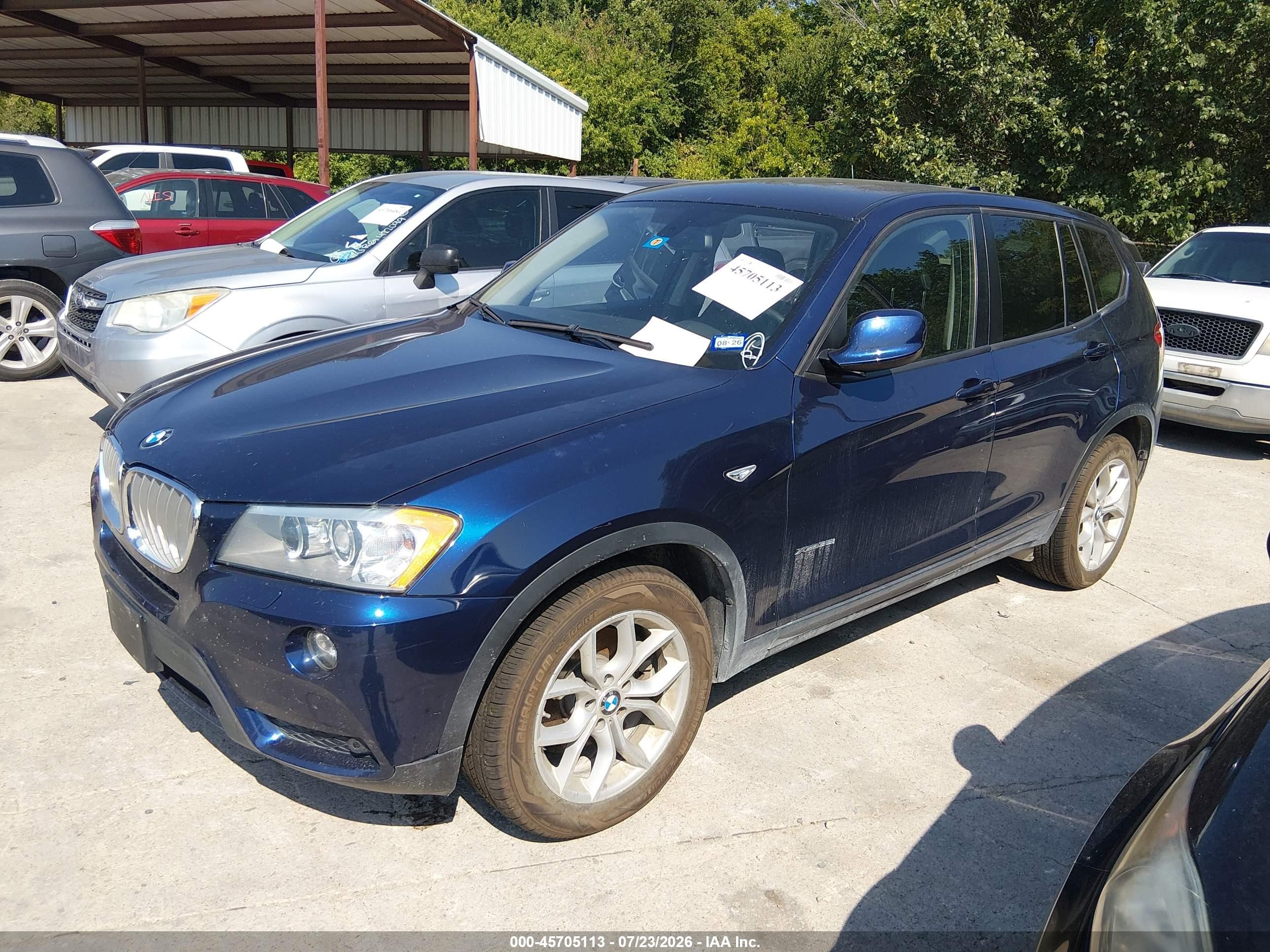 2014 Bmw X3 Xdrive35i Blue vin: 5UXWX7C50E0K31248