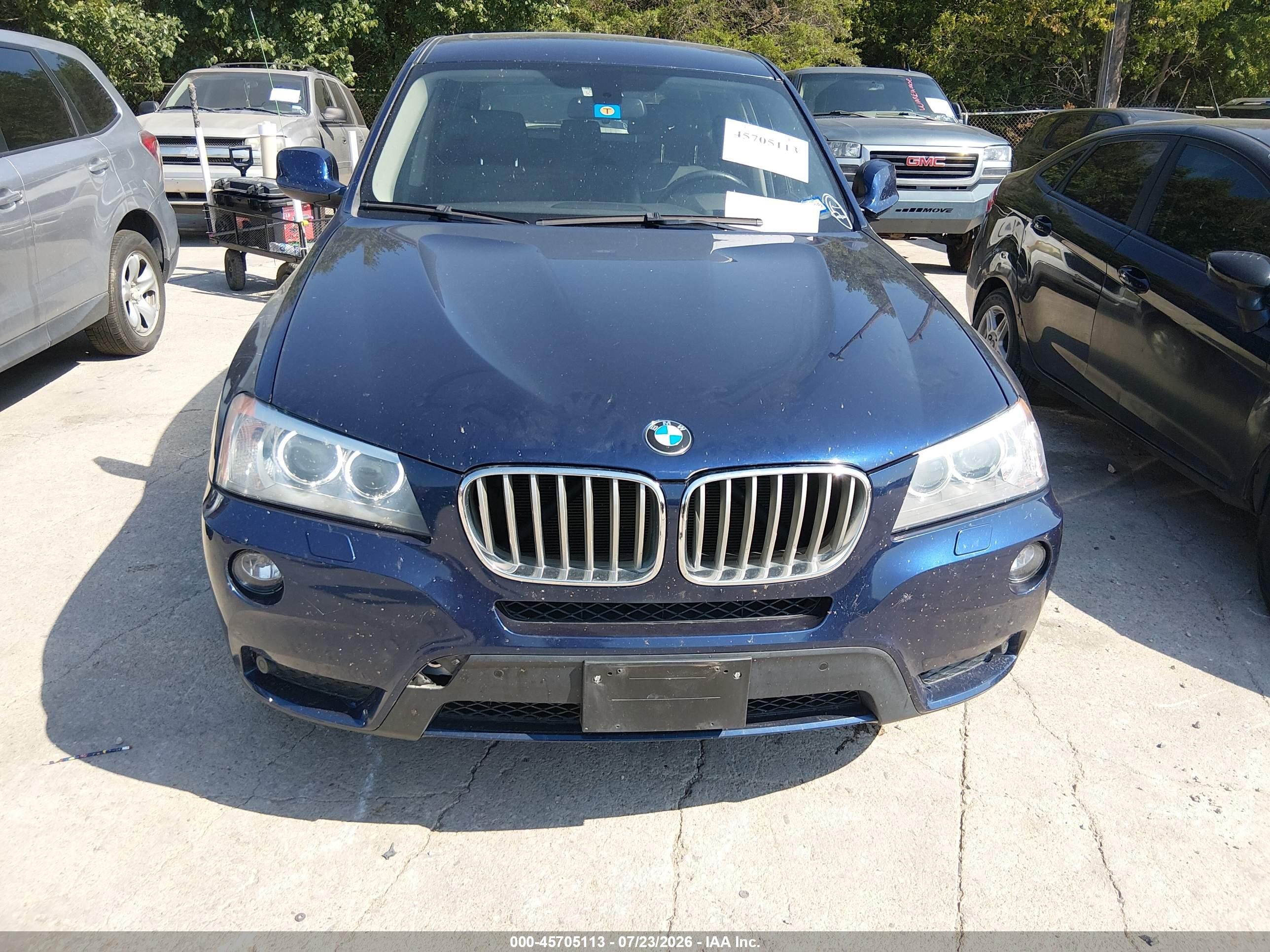 2014 Bmw X3 Xdrive35i Blue vin: 5UXWX7C50E0K31248