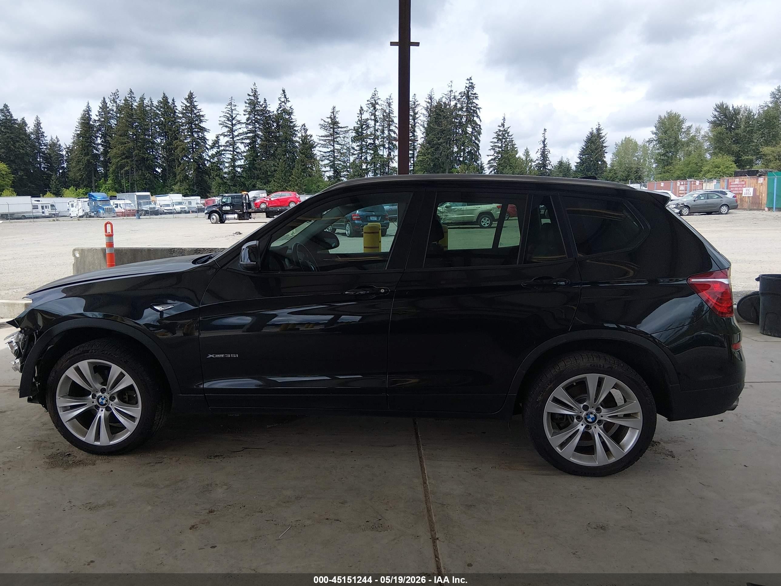 2015 Bmw X3 Xdrive35i Black vin: 5UXWX7C50F0K35219