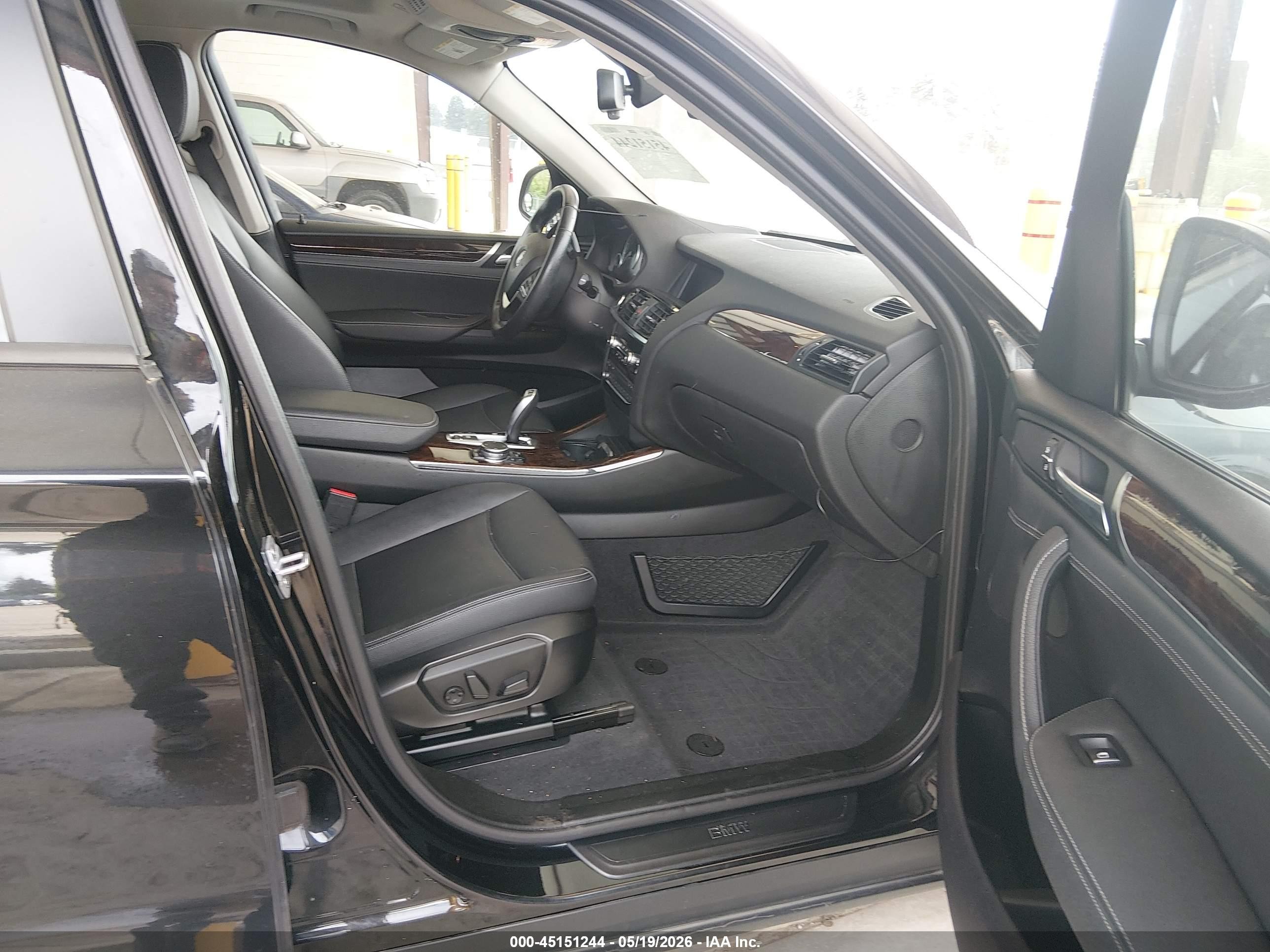 2015 Bmw X3 Xdrive35i Black vin: 5UXWX7C50F0K35219