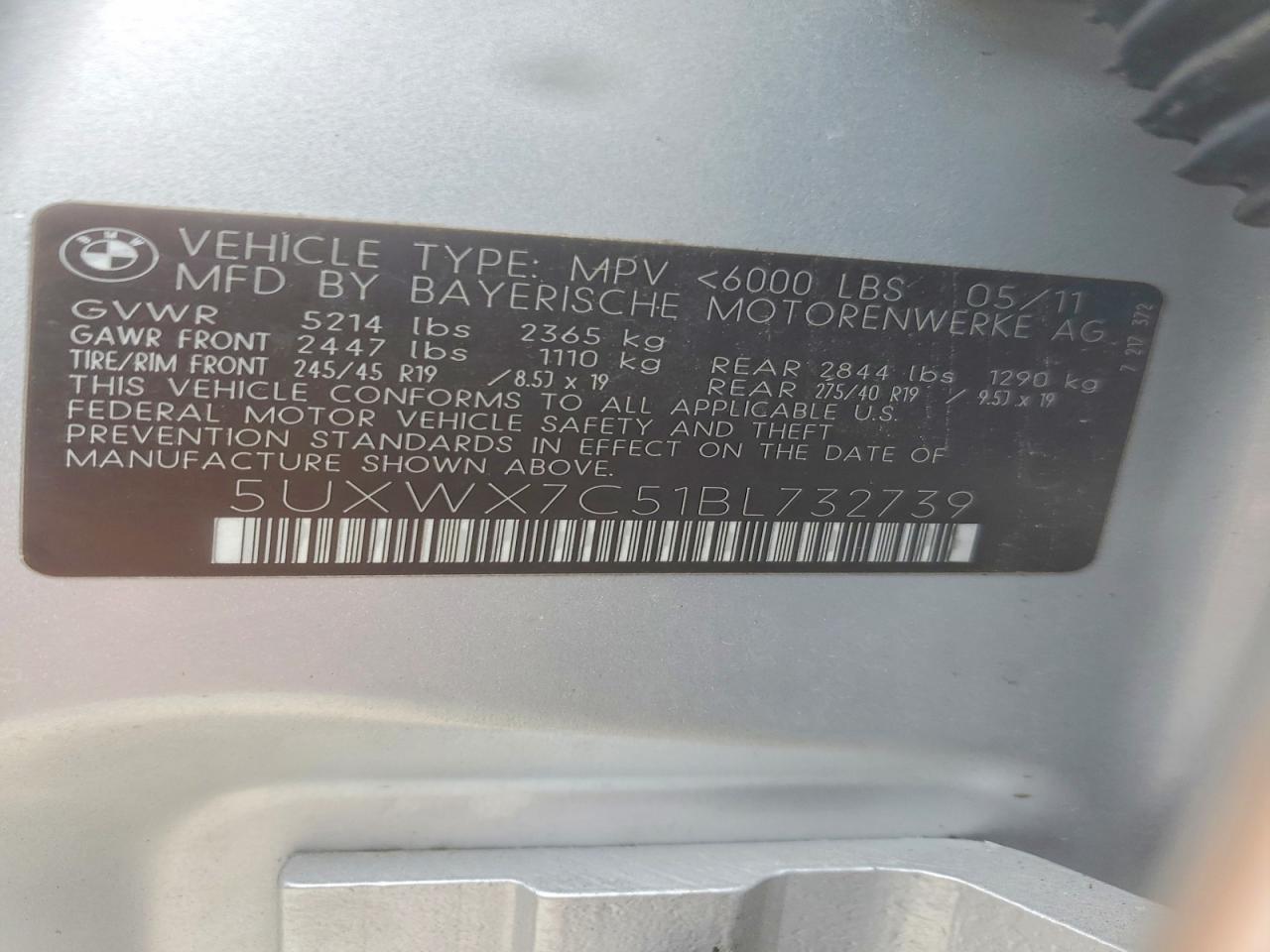 2011 Bmw X3 Xdrive35i Серебряный vin: 5UXWX7C51BL732739