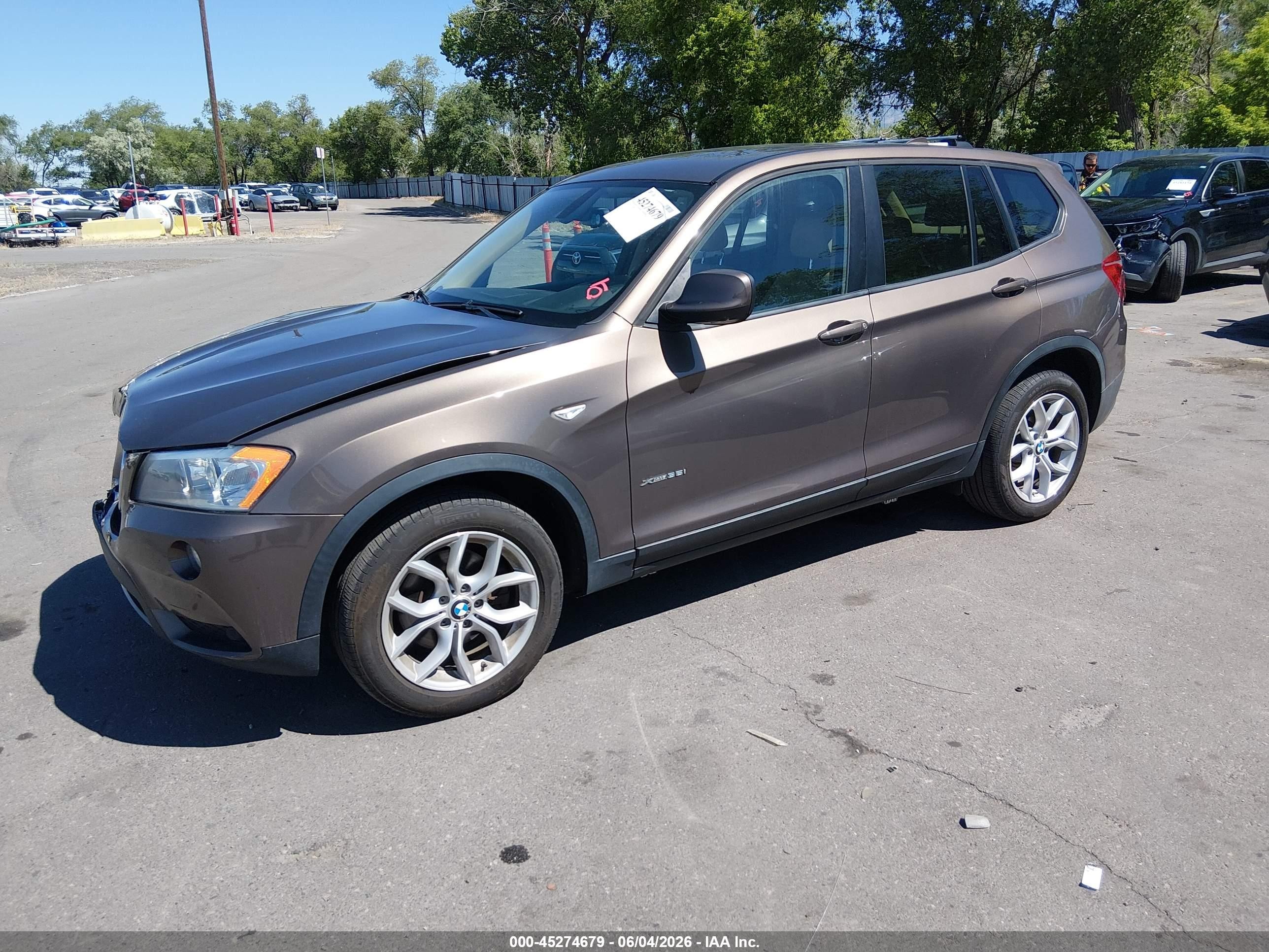 2012 Bmw X3 Xdrive35i Brown vin: 5UXWX7C51CL736307