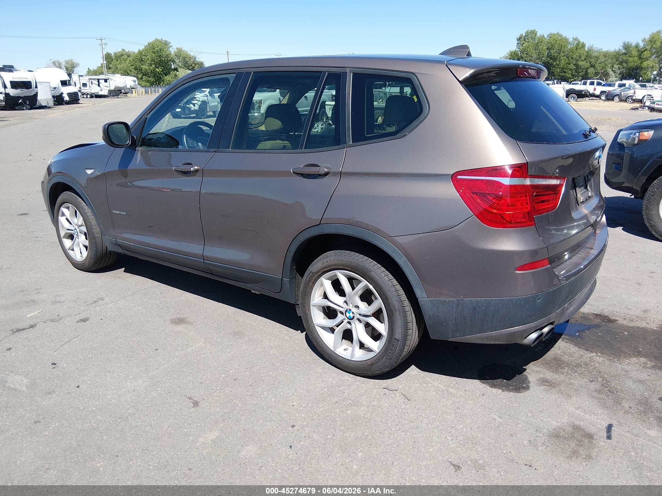 2012 Bmw X3 Xdrive35i Brown vin: 5UXWX7C51CL736307
